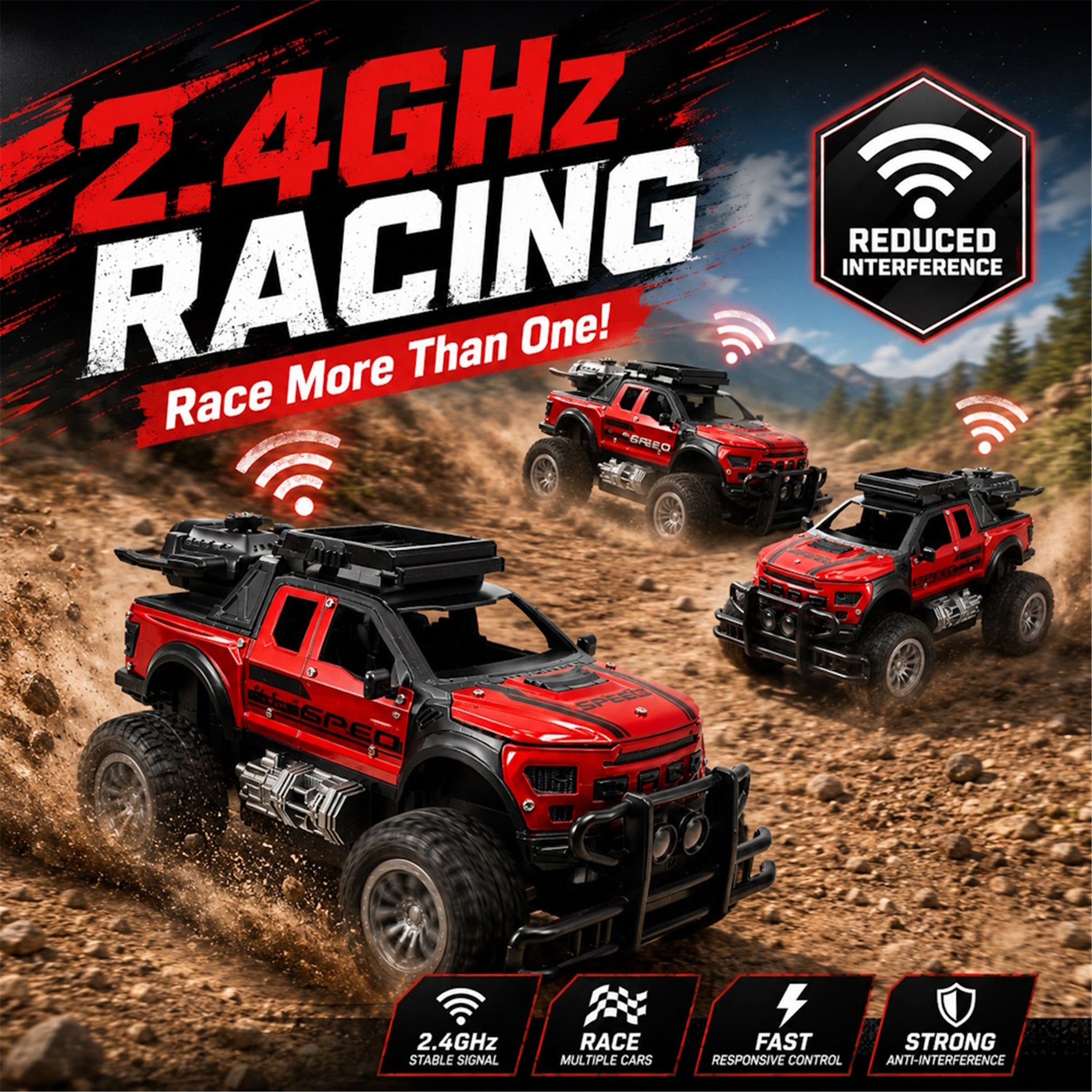 Hyper Drive Metal R/C Off‑Roader Truck 1:18 Scale