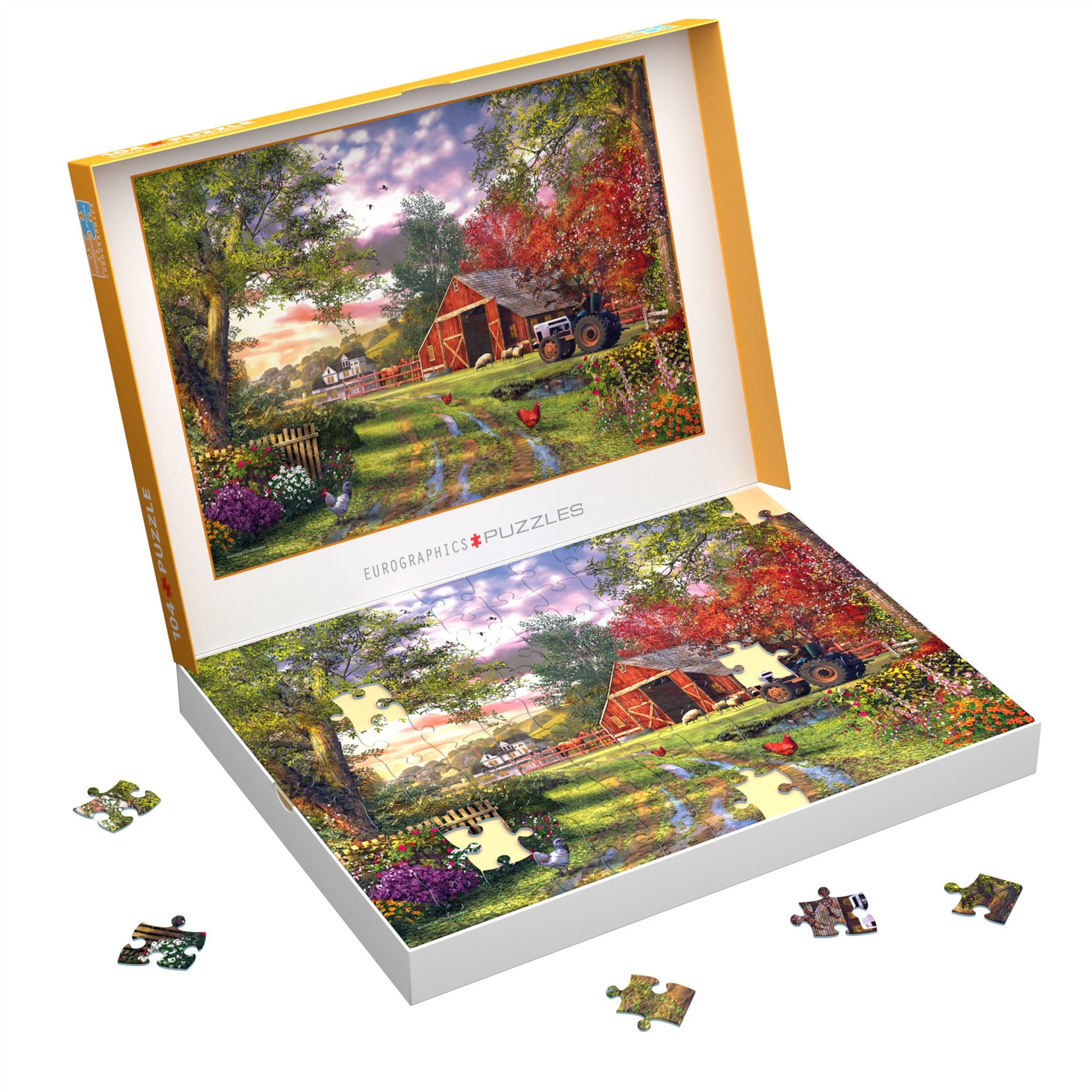 Evening at the Barnyard 104 Piece Puzzle