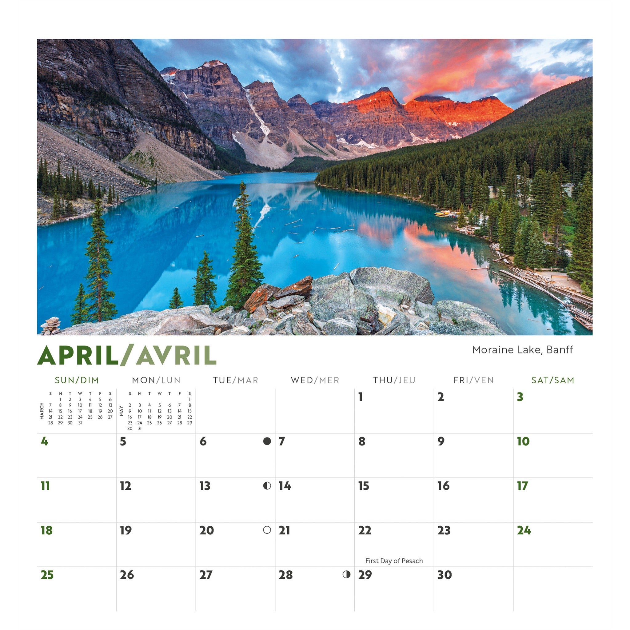 Canadian Rockies 2027 Easel Calendar