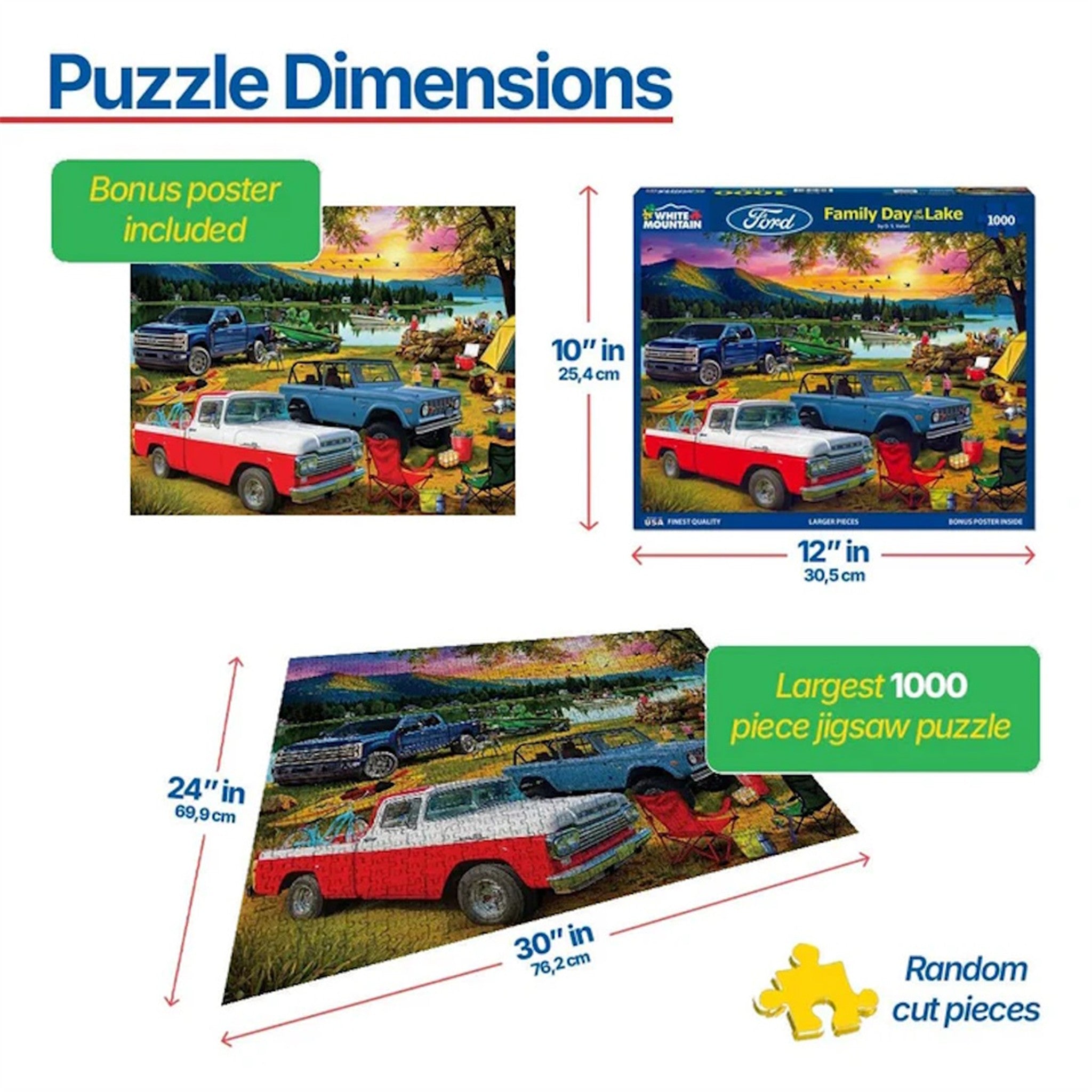 Family Day At The Lake 1000 Piece Puzzle