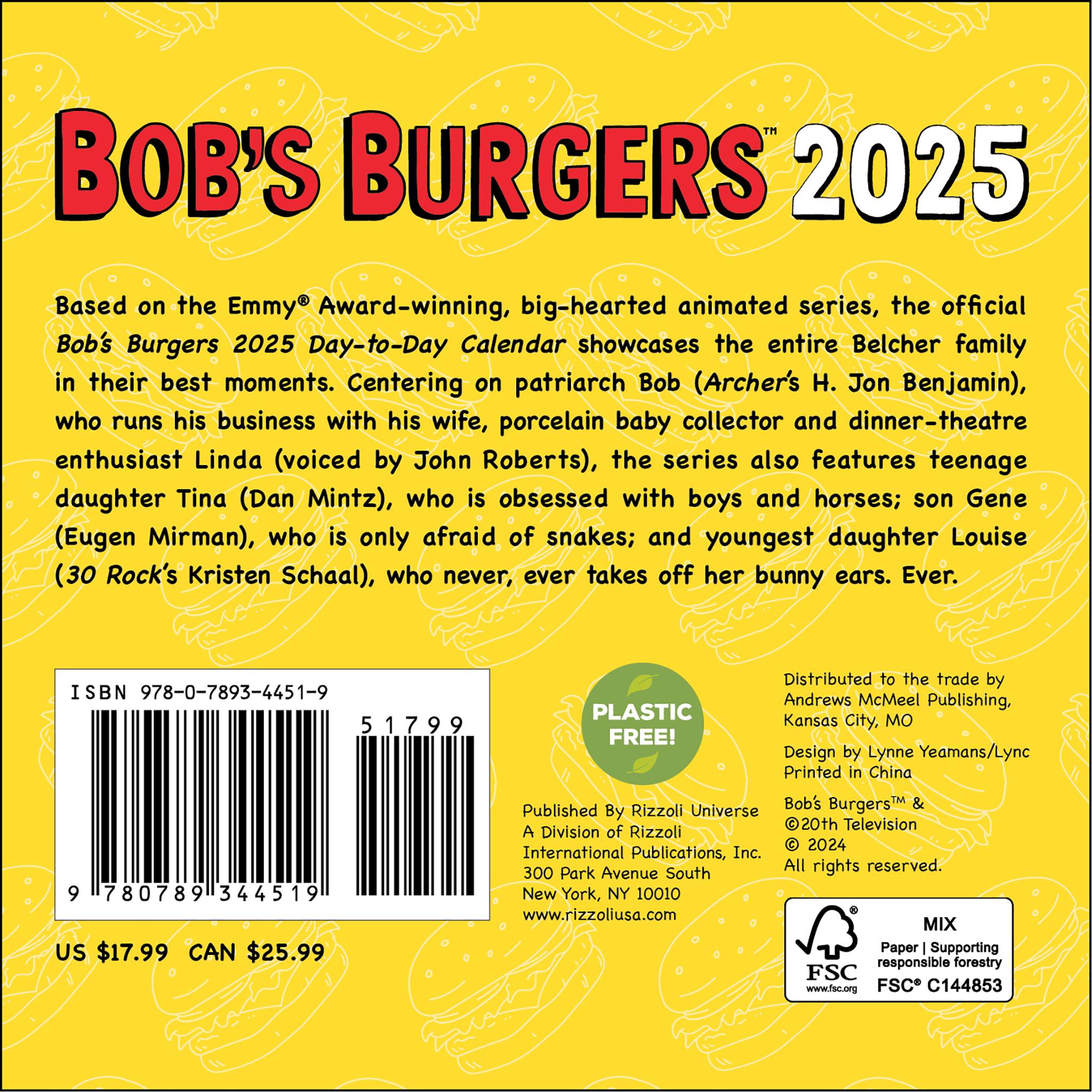 Bobs Burgers Box 2025 Calendar