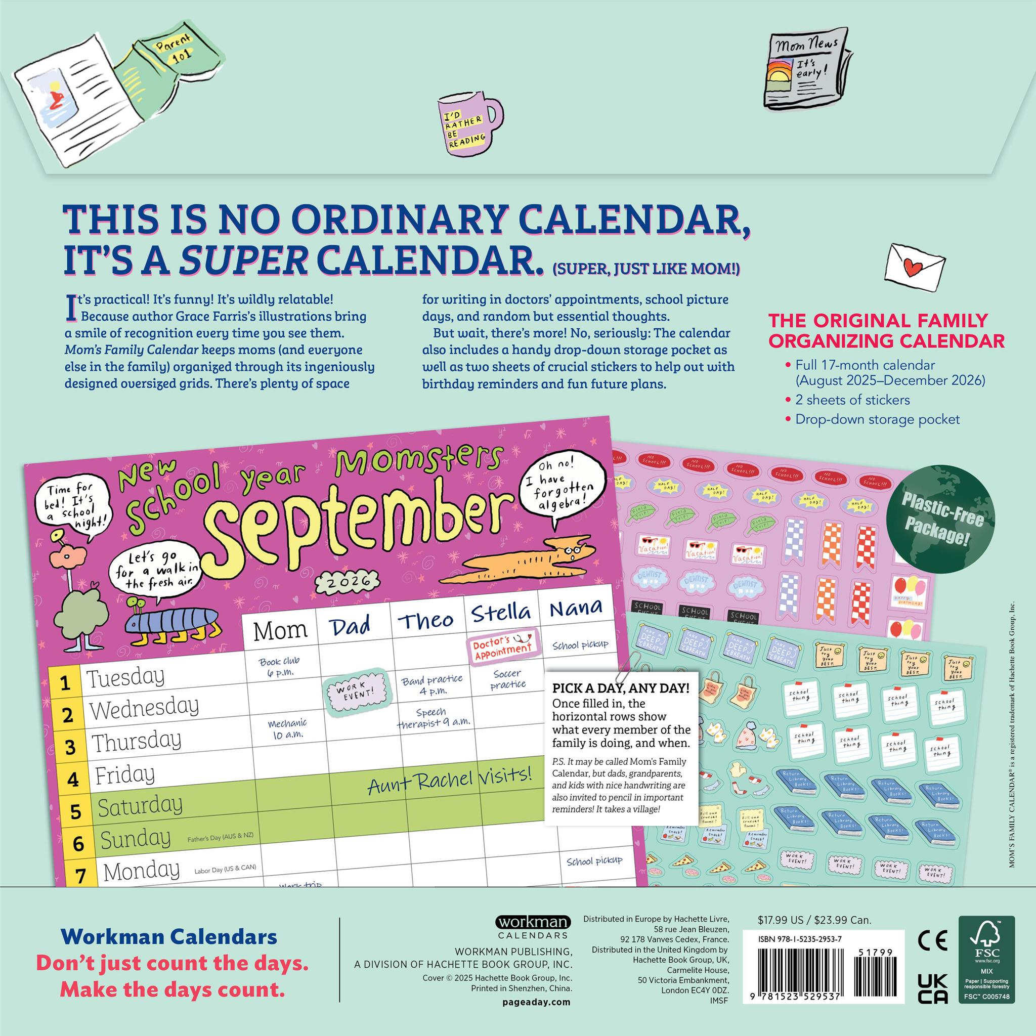 Moms Family 20252026 Wall Calendar Moms Family 20252026 Wall Calendar