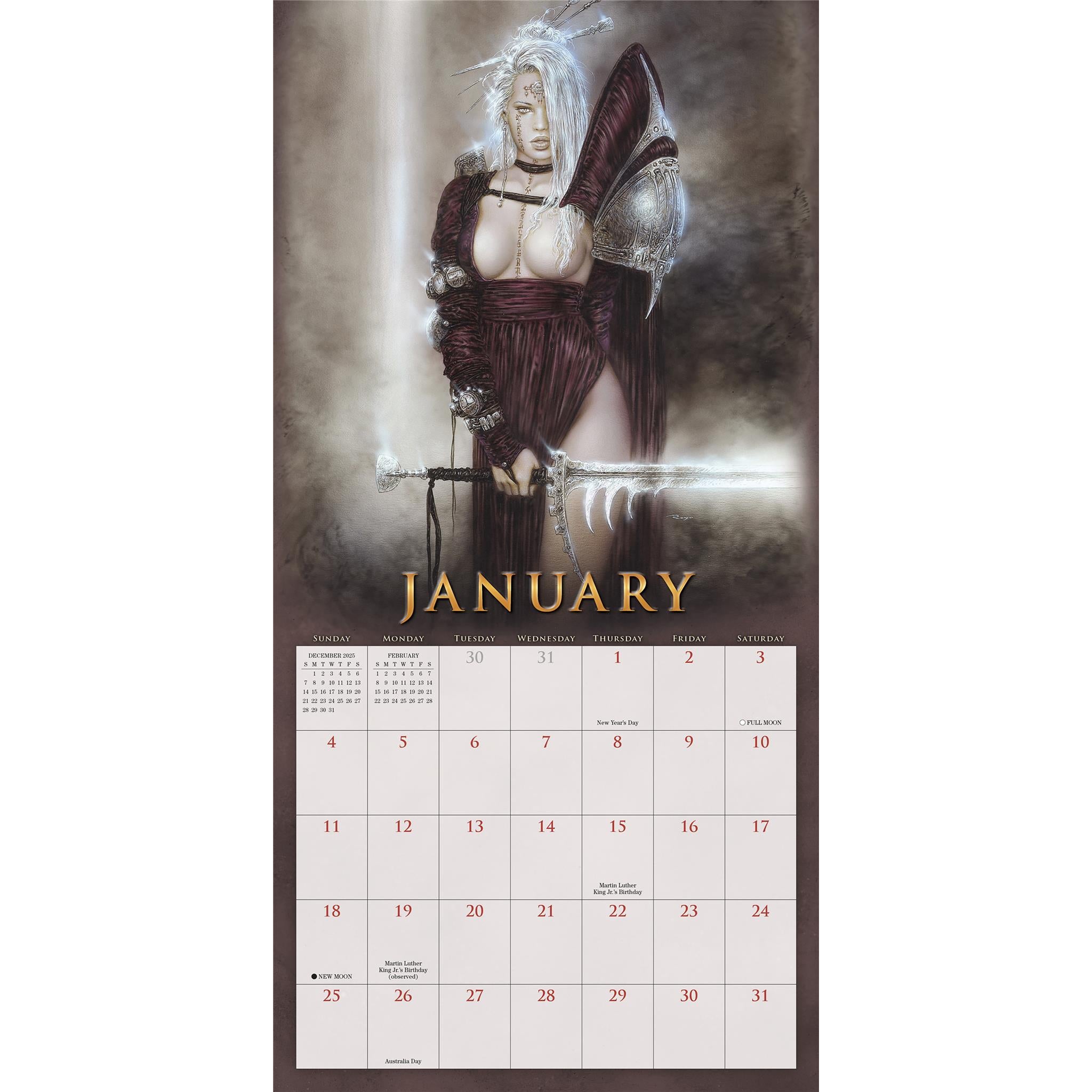 Fantasy Art Of Royo 2026 Wall Calendar