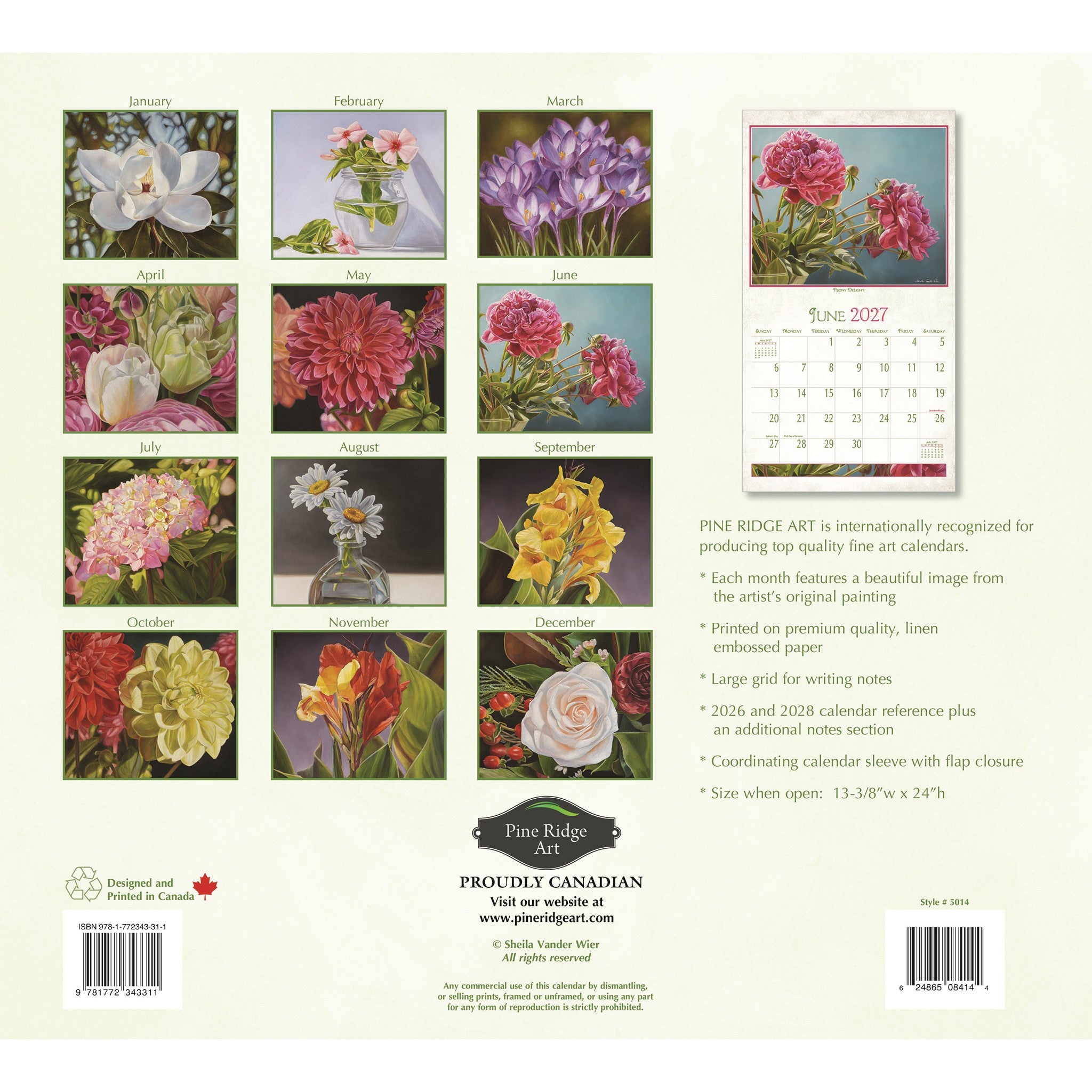 Beauty In Bloom 2027 Wall Calendar - Online Only
