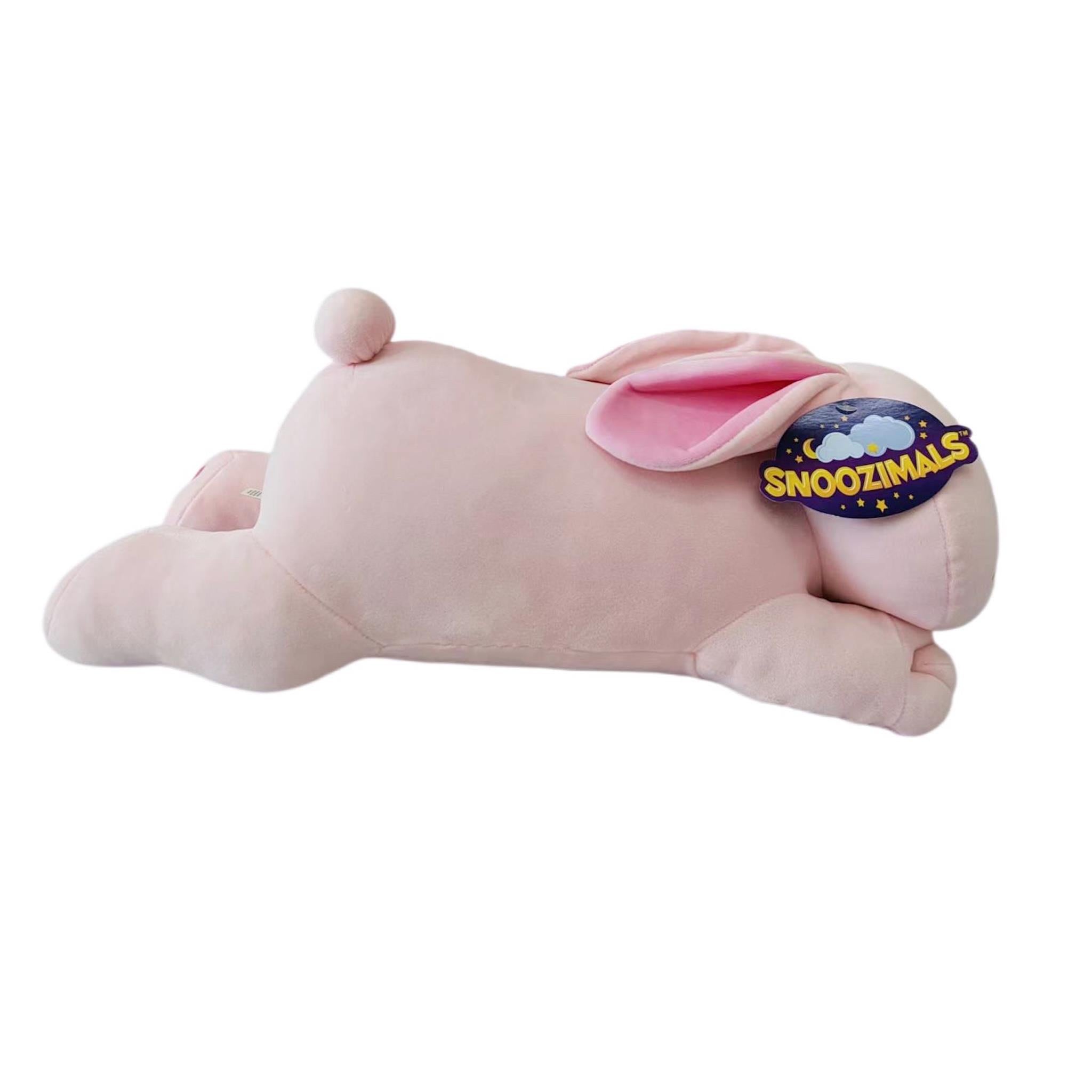 Pink Bunny Snoozimal 20in Plush