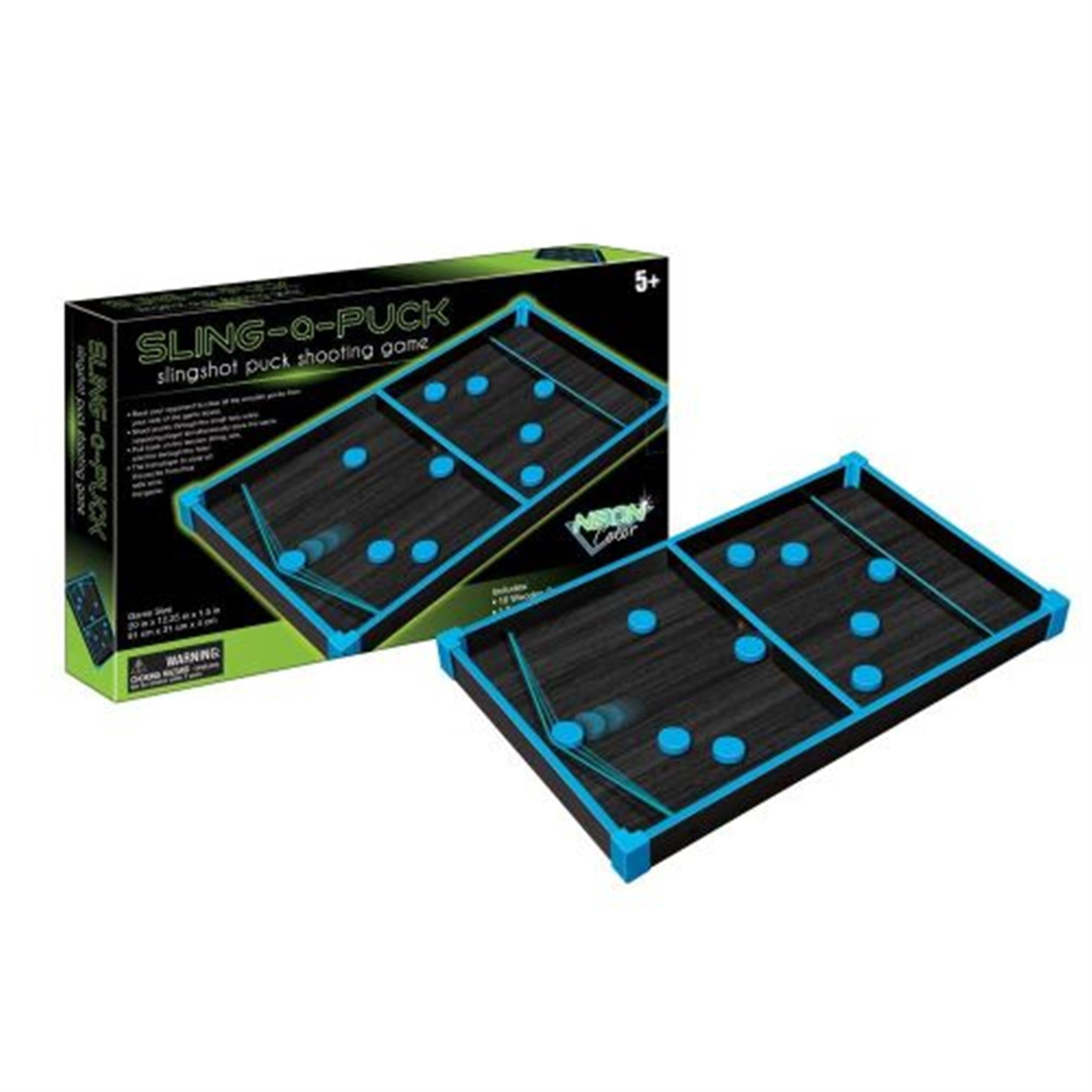 Tabletop Neon Sling Shot Puck Game