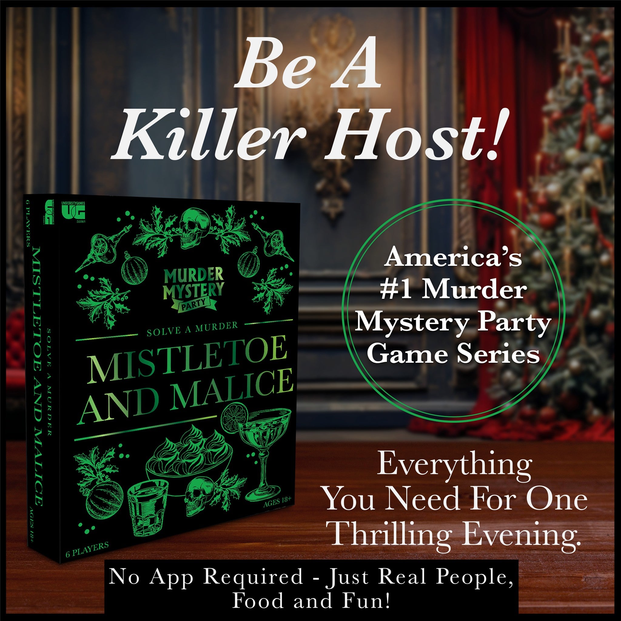 Mistletoe & Malice Murder Mystery Party Game