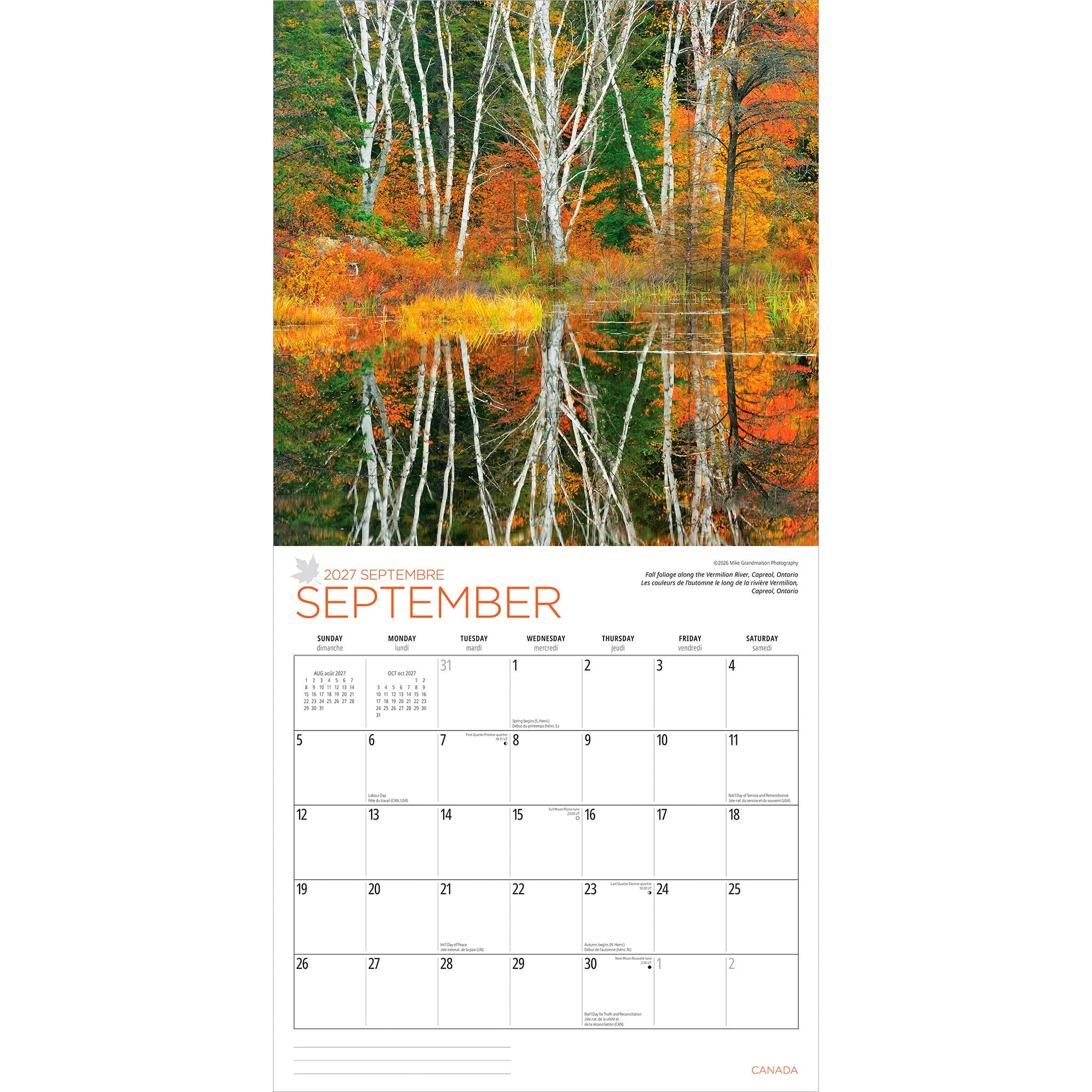 Canada 2027 Wall Calendar - Online Only