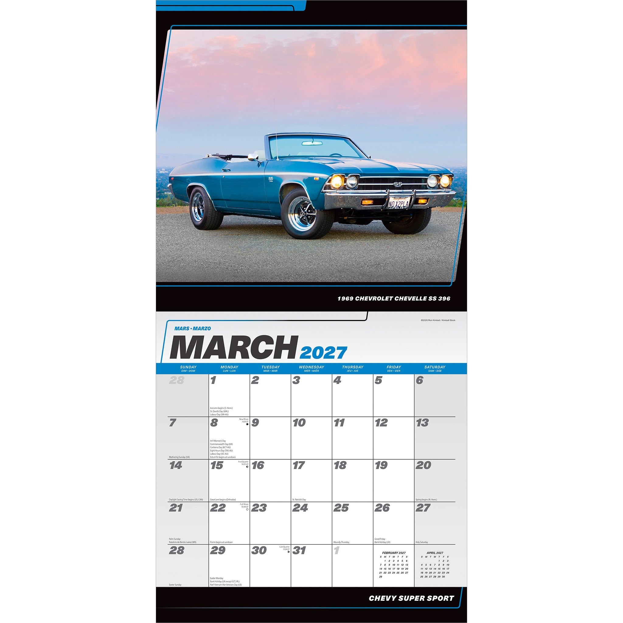 Chevy Super Sport 2027 Wall Calendar - Online Only