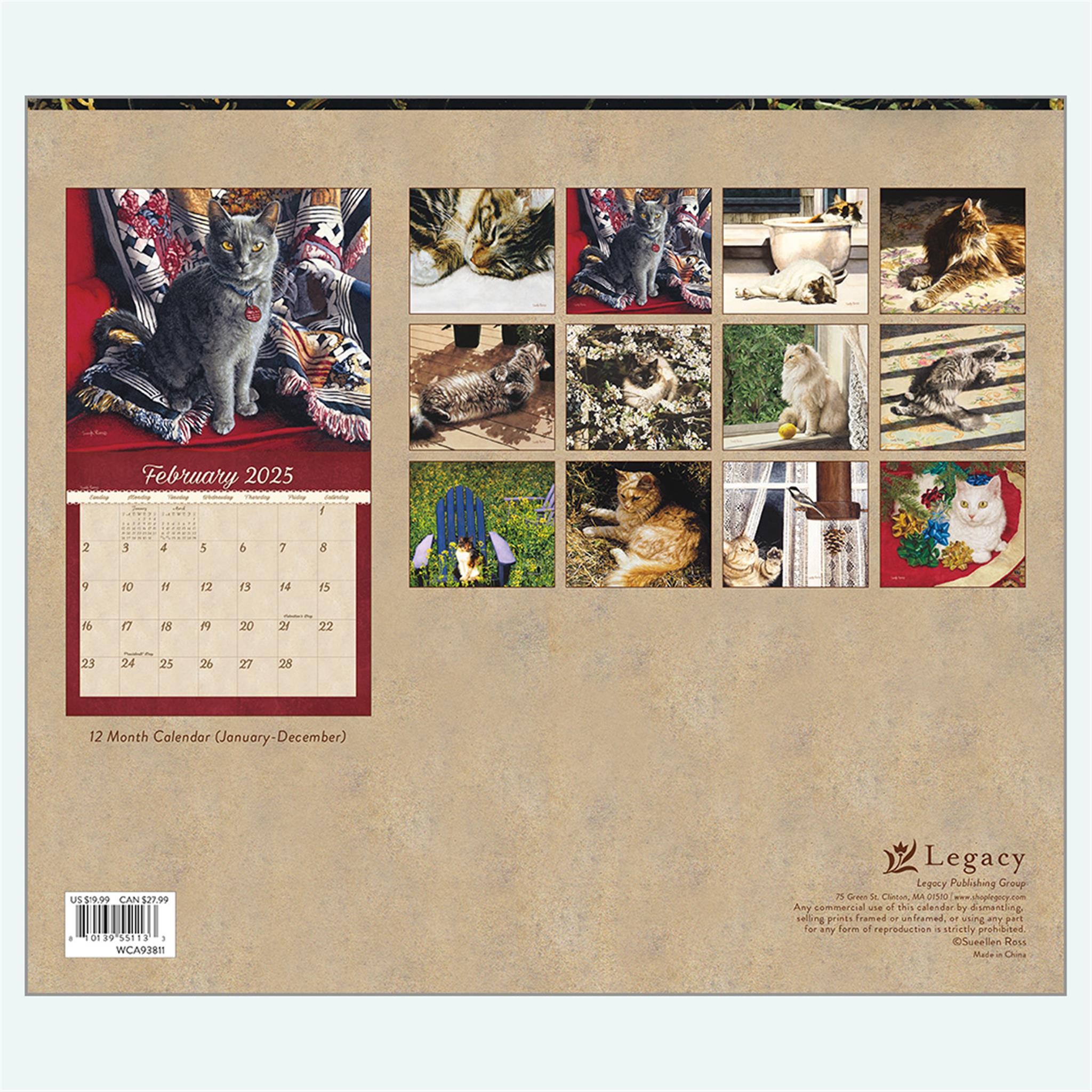 Cats We Love Special Edition Wall 2025 Calendar