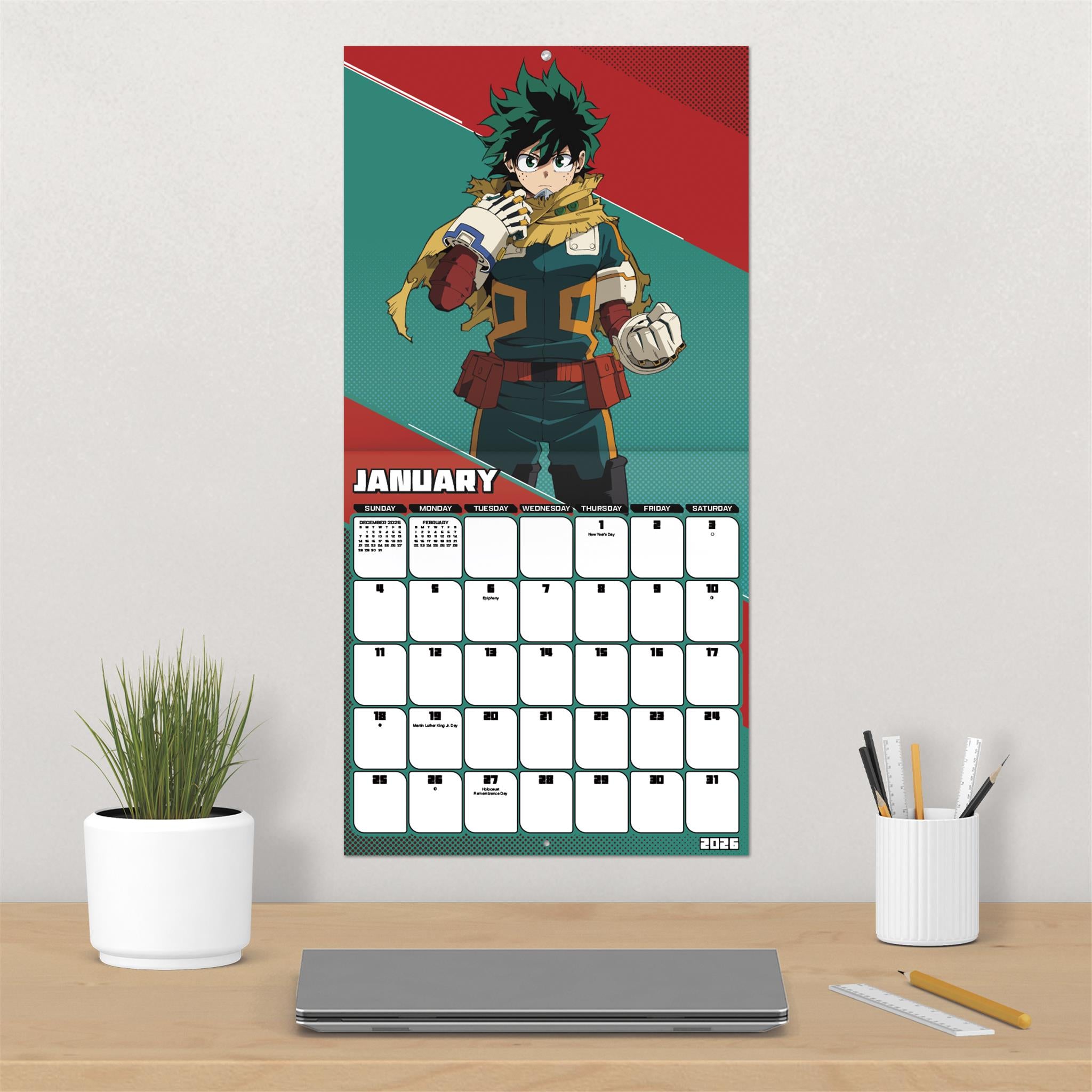 My Hero Academia 2026 Wall Calendar - Online Only