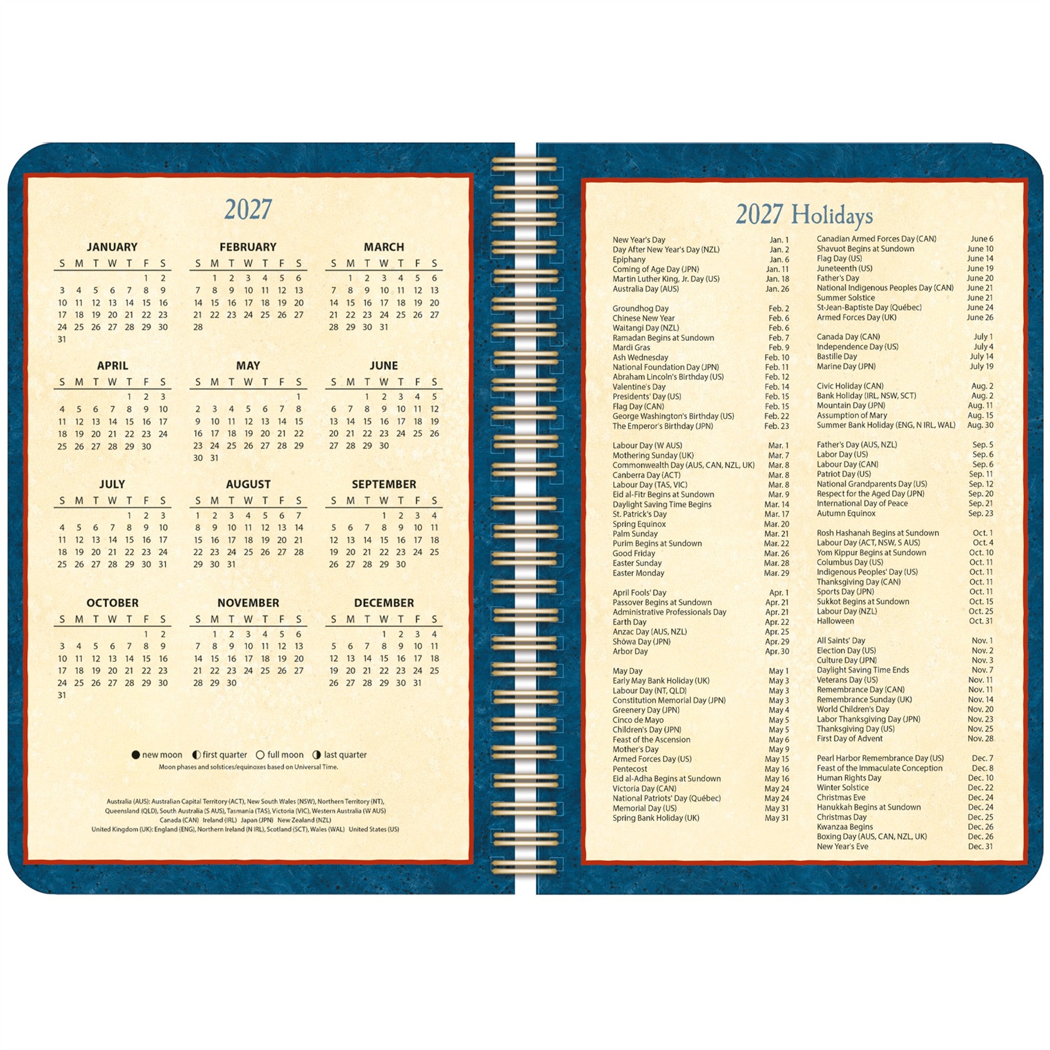 Heart and Home 2027 Spiral Engagement Calendar