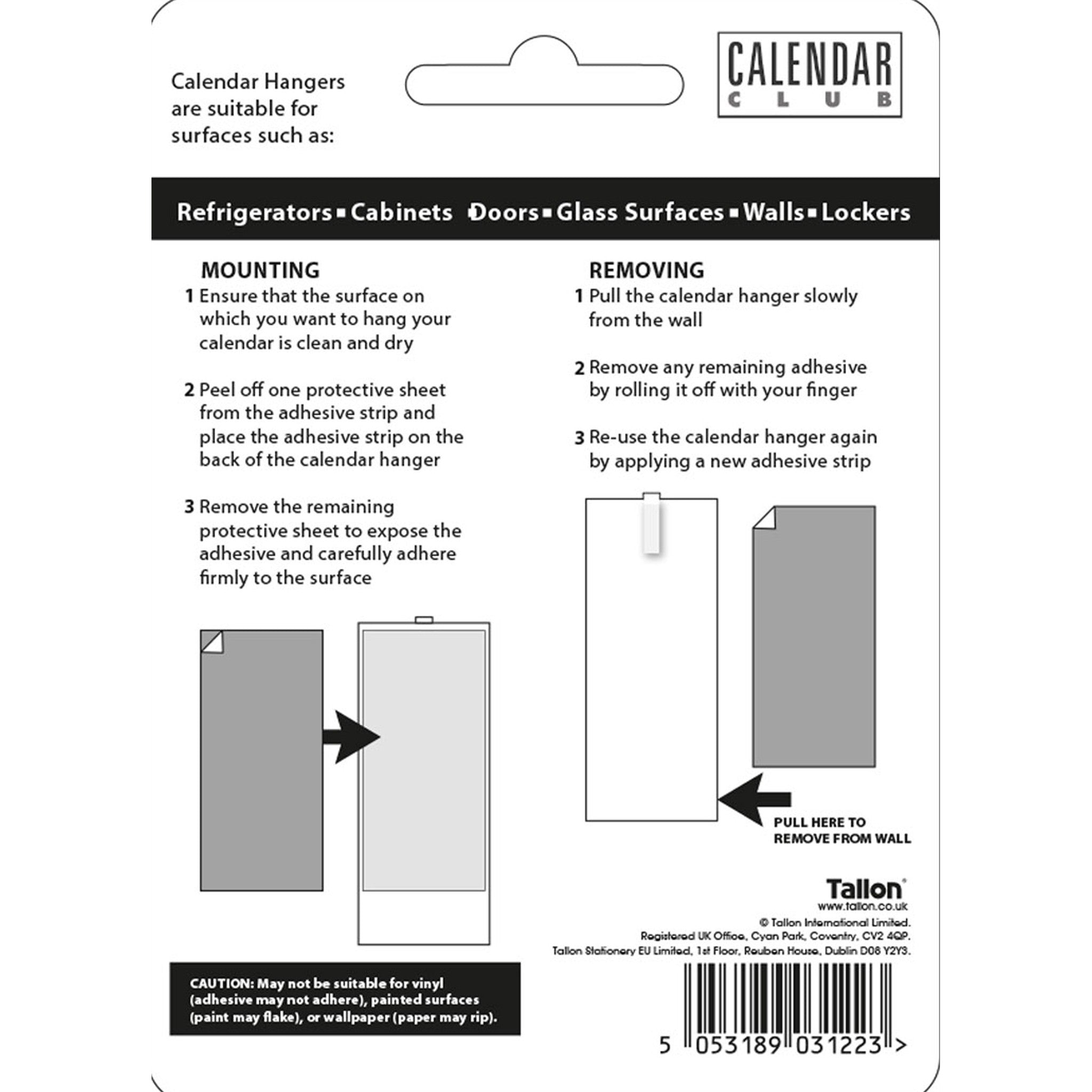 Calendar Adhesive Hanger Exclusive
