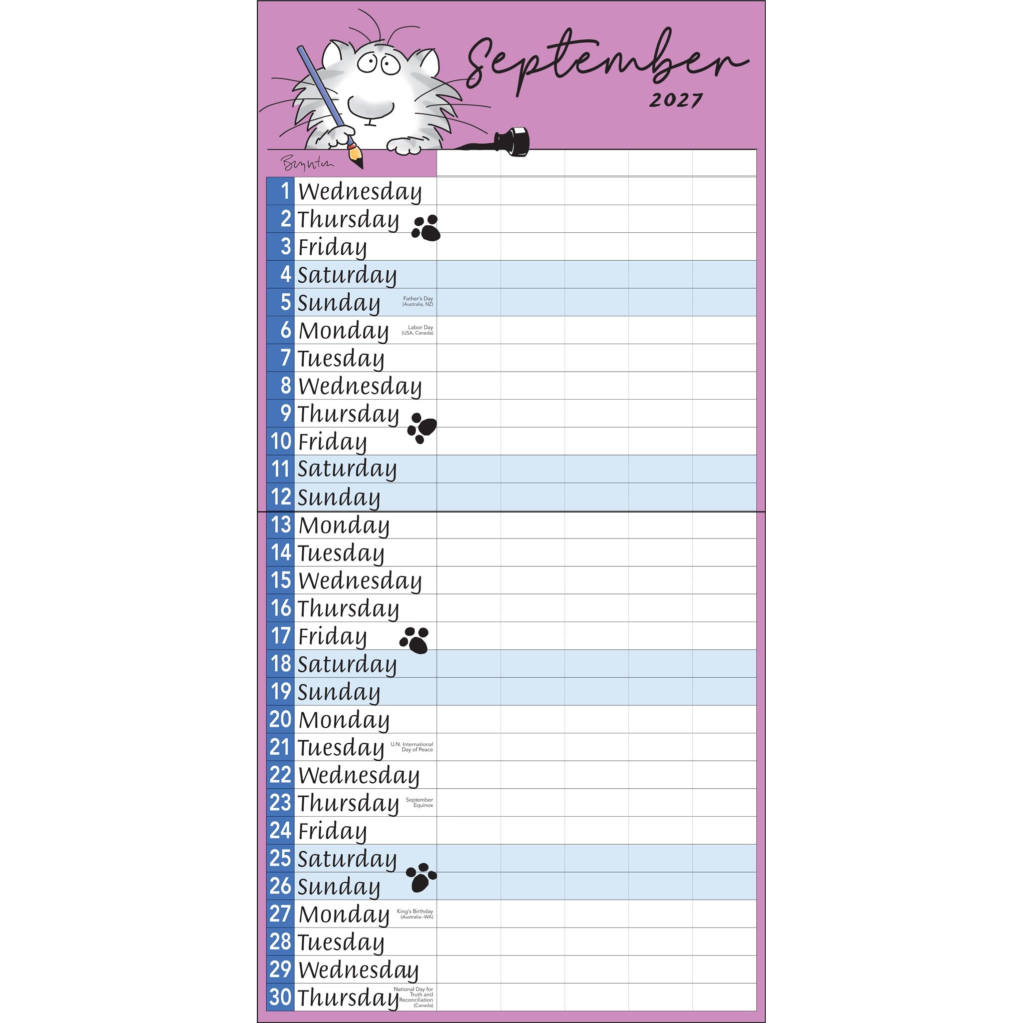 Sandra Boynton's My Family 2026-2027 Wall Calendar