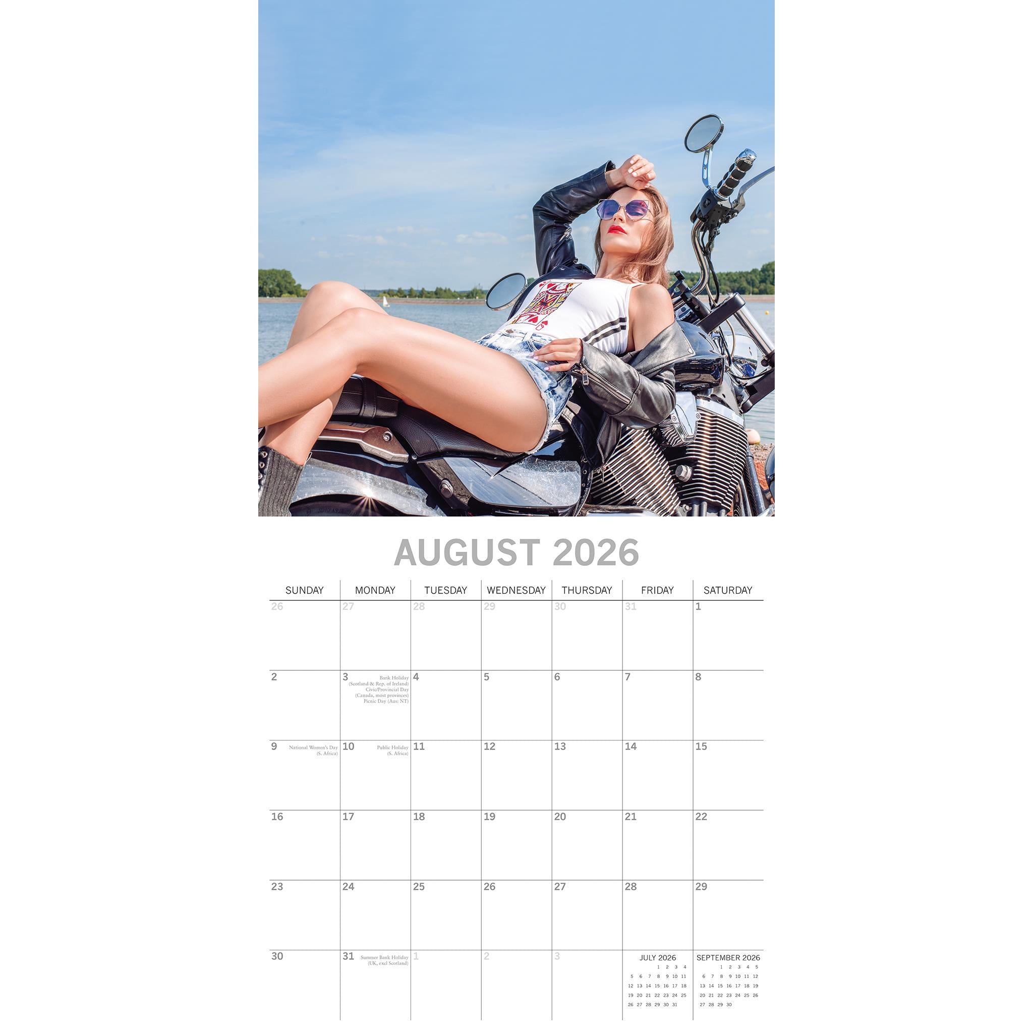 Biker Babes 2026 Wall Calendar