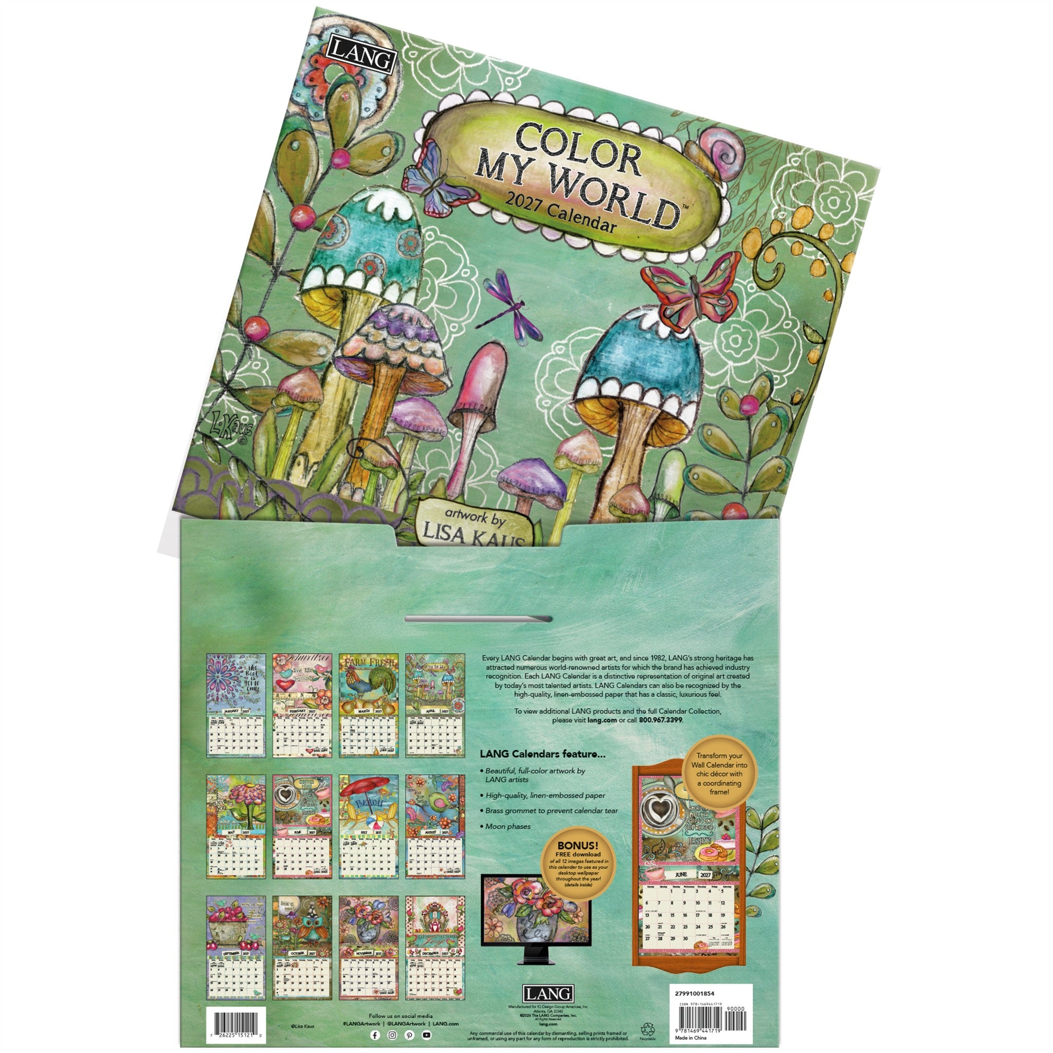 Color My World 2027 Wall Calendar