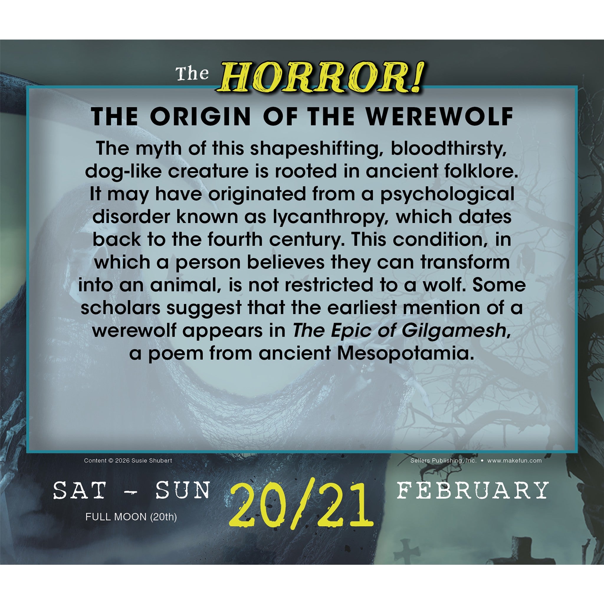 The Horror! Terrifying Trivia for Fright Fanatics 2027 Box Calendar