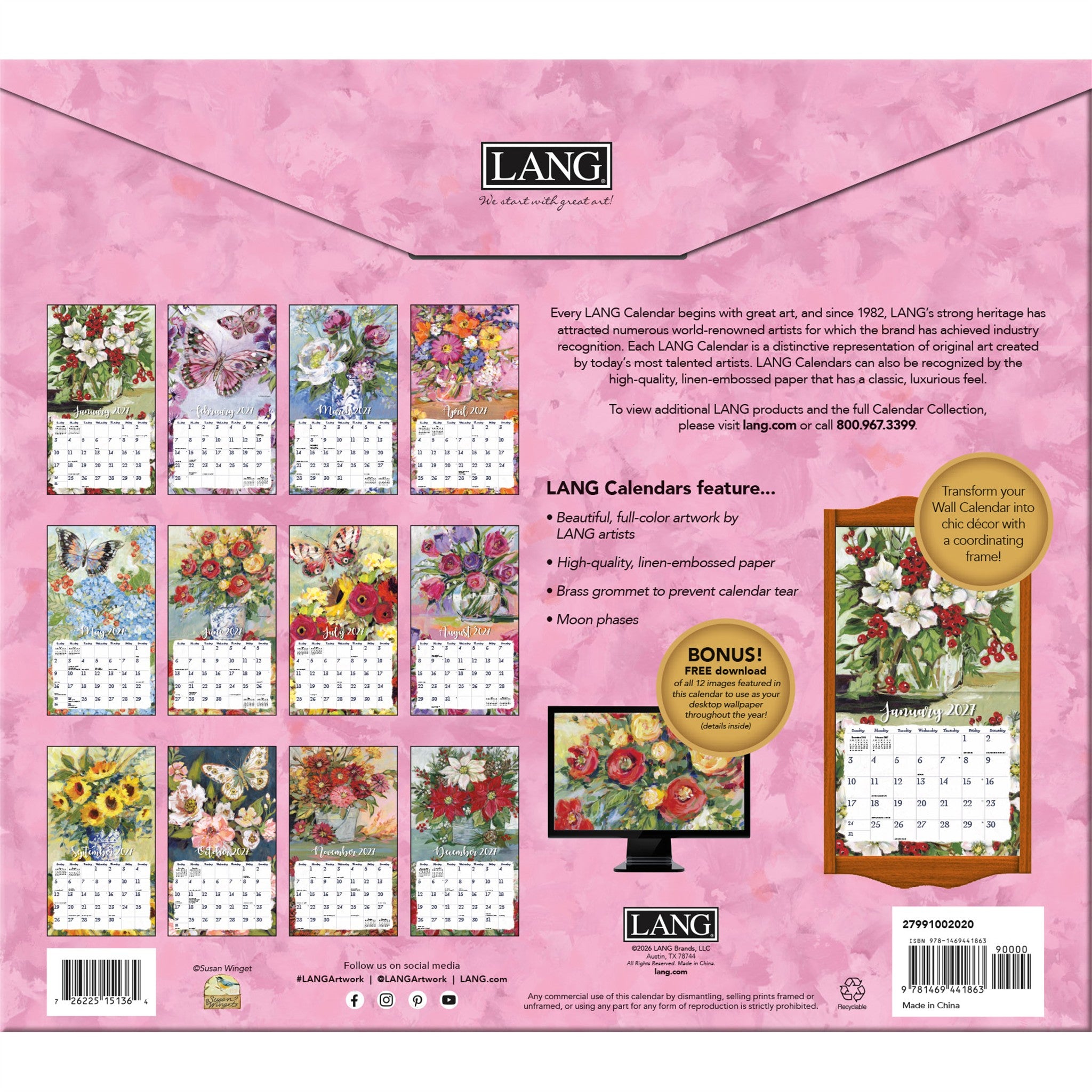 Gallery Florals 2027 Wall Calendar - Online Only