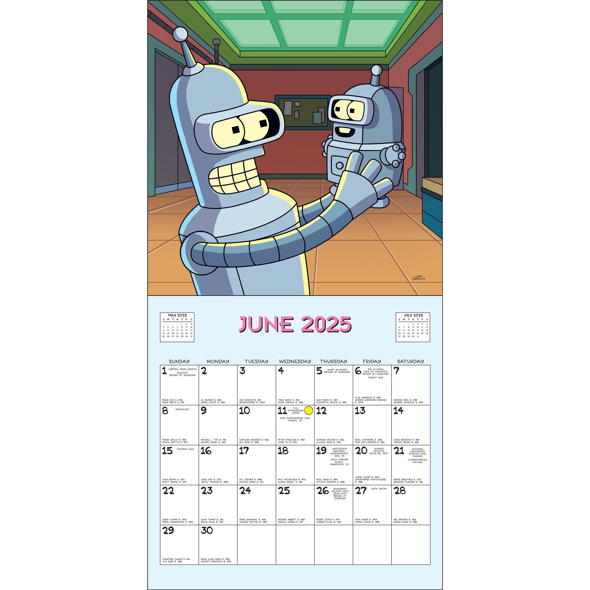 Futurama Wall 2025 Calendar