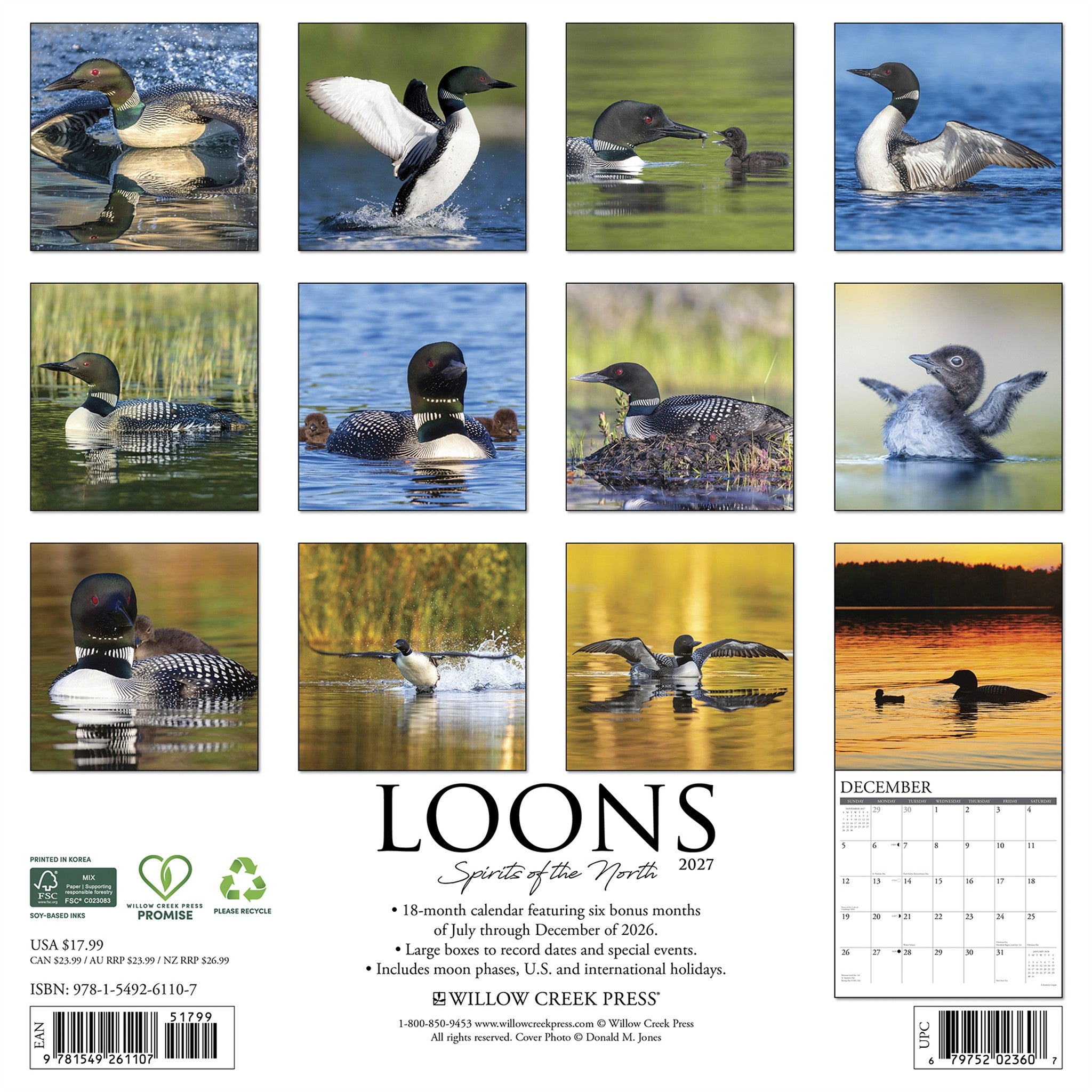 Loons 2027 Wall Calendar - Online Only