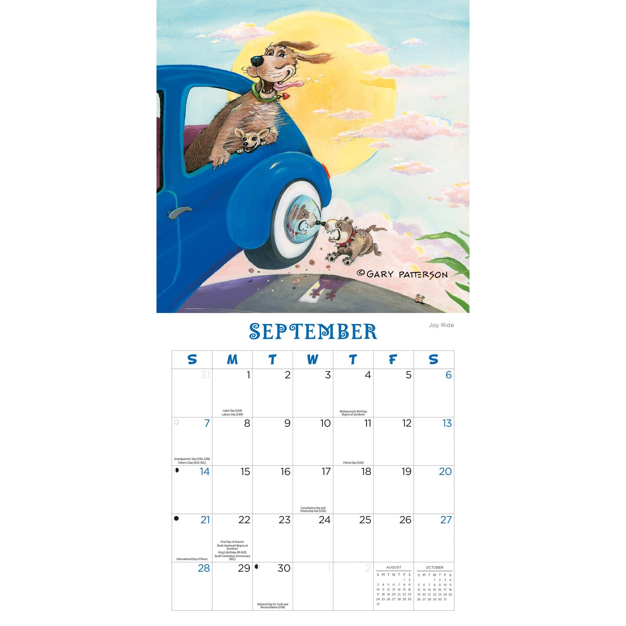 Dogs Patterson Magnetic Mini 2025 Calendar