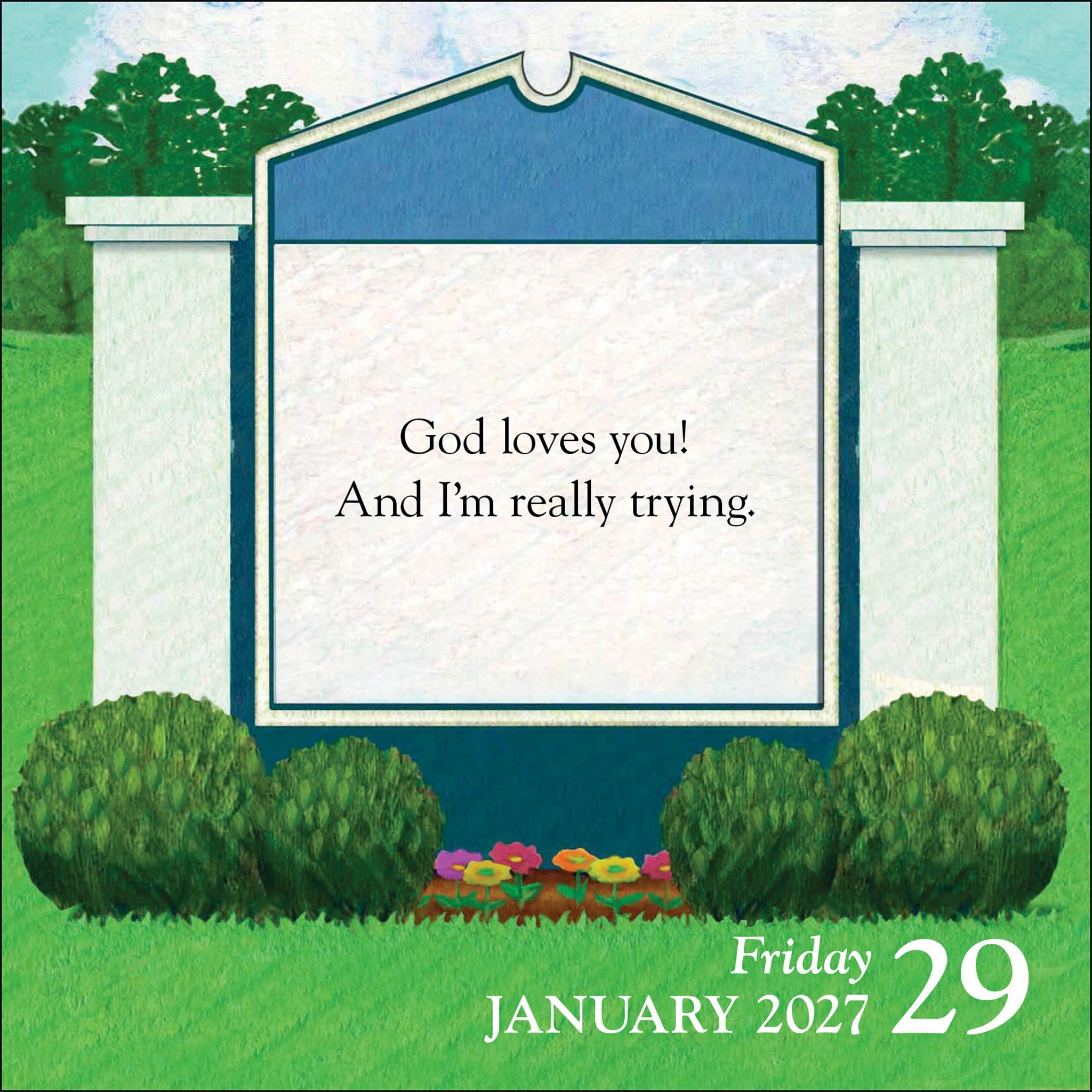 Church Signs 2027 Box Calendar