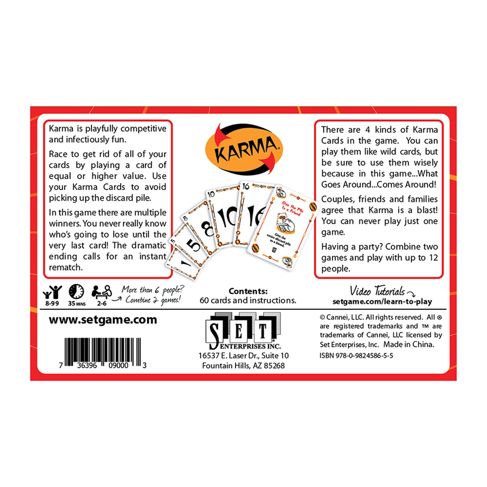 Karma Card Game - Calendar Club Canada