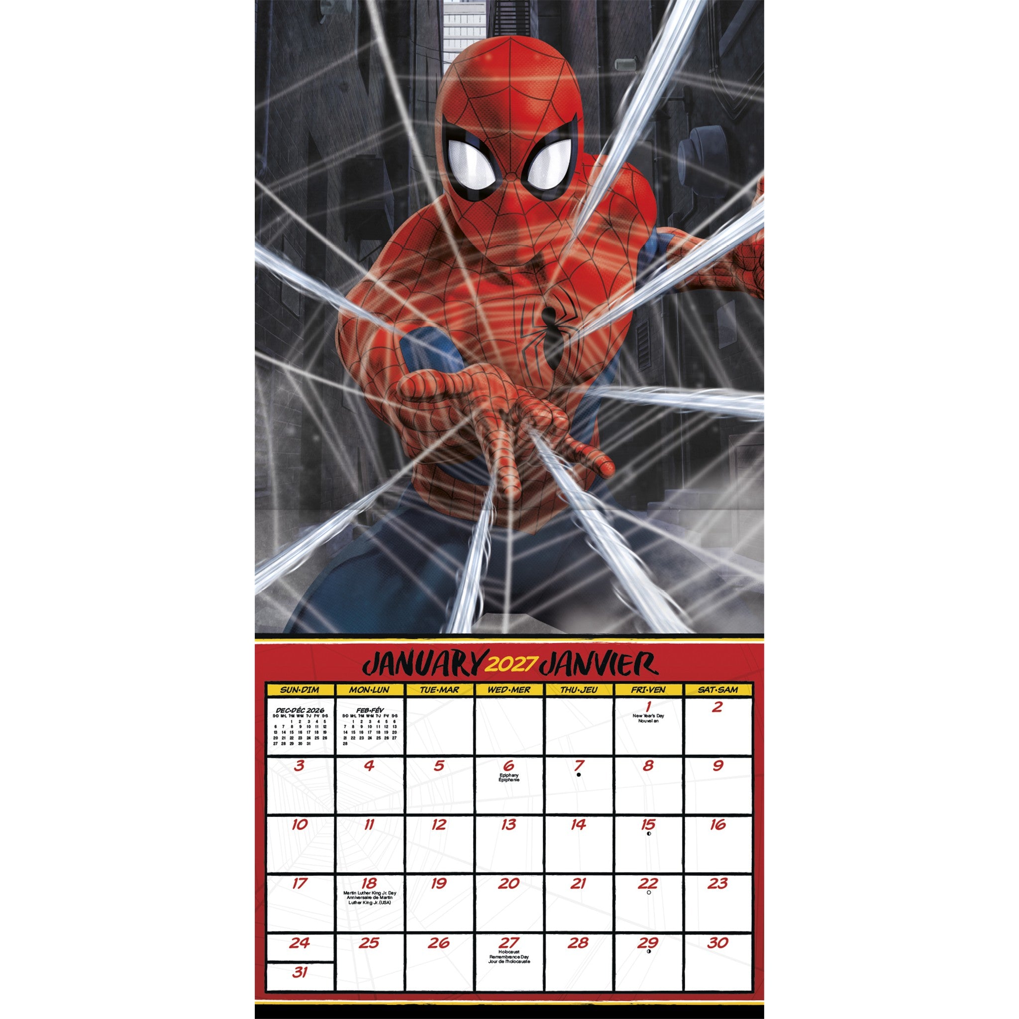 Spider-Man 2027 Wall Calendar