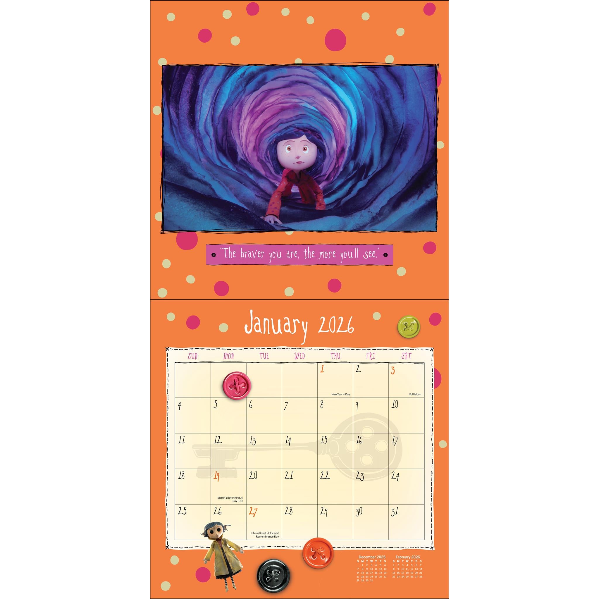 Coraline 2026 Wall Calendar - Online Only