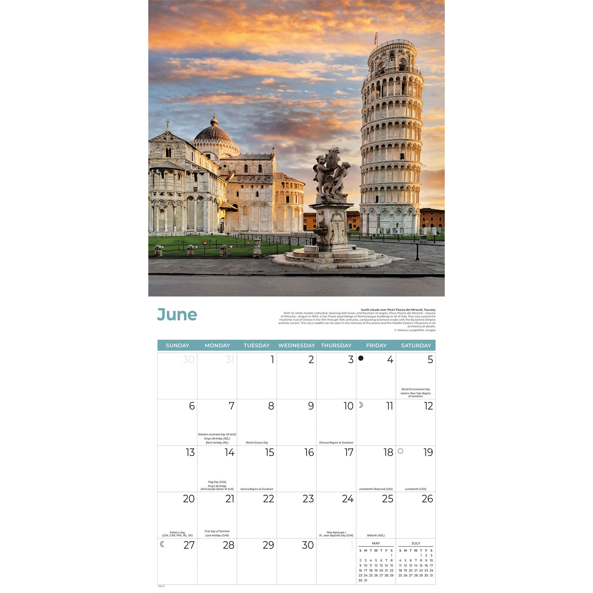 Italy 2027 Wall Calendar