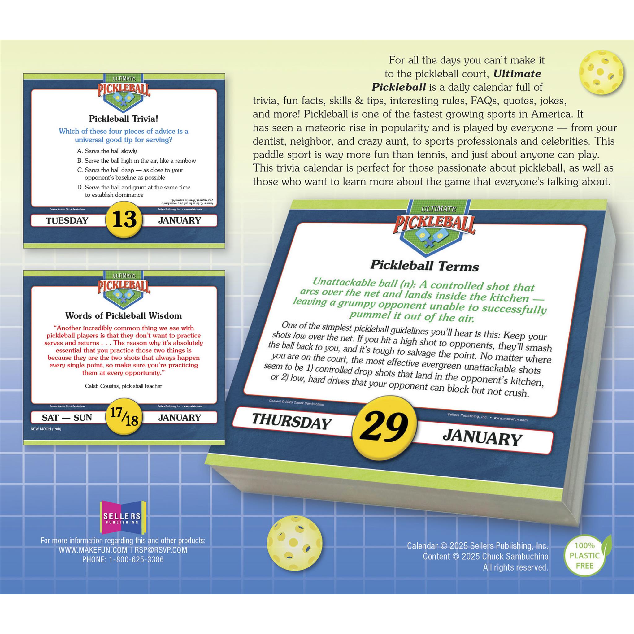 Ultimate Pickleball 2026 Box Calendar