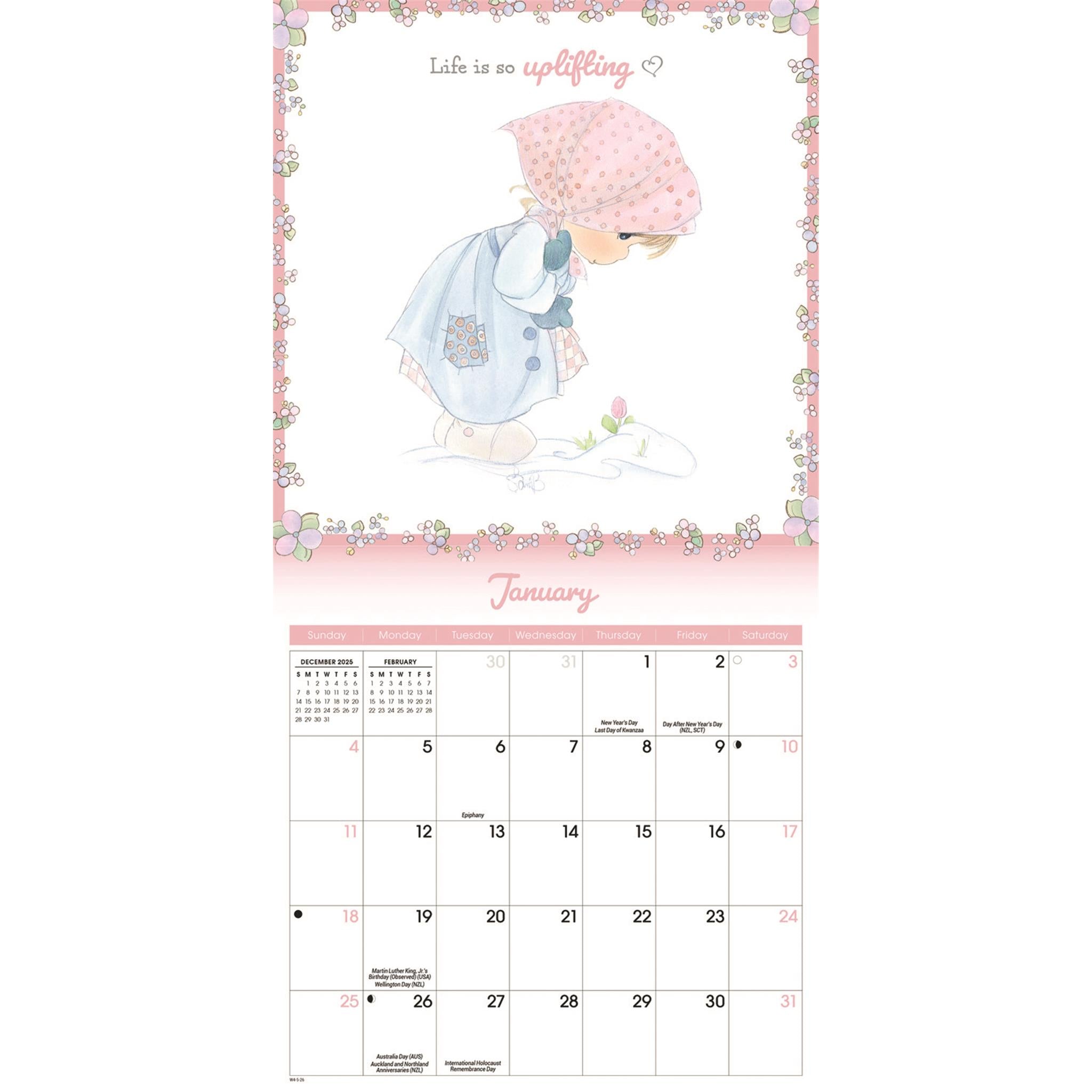 Precious Moments 2026 Mini Calendar
