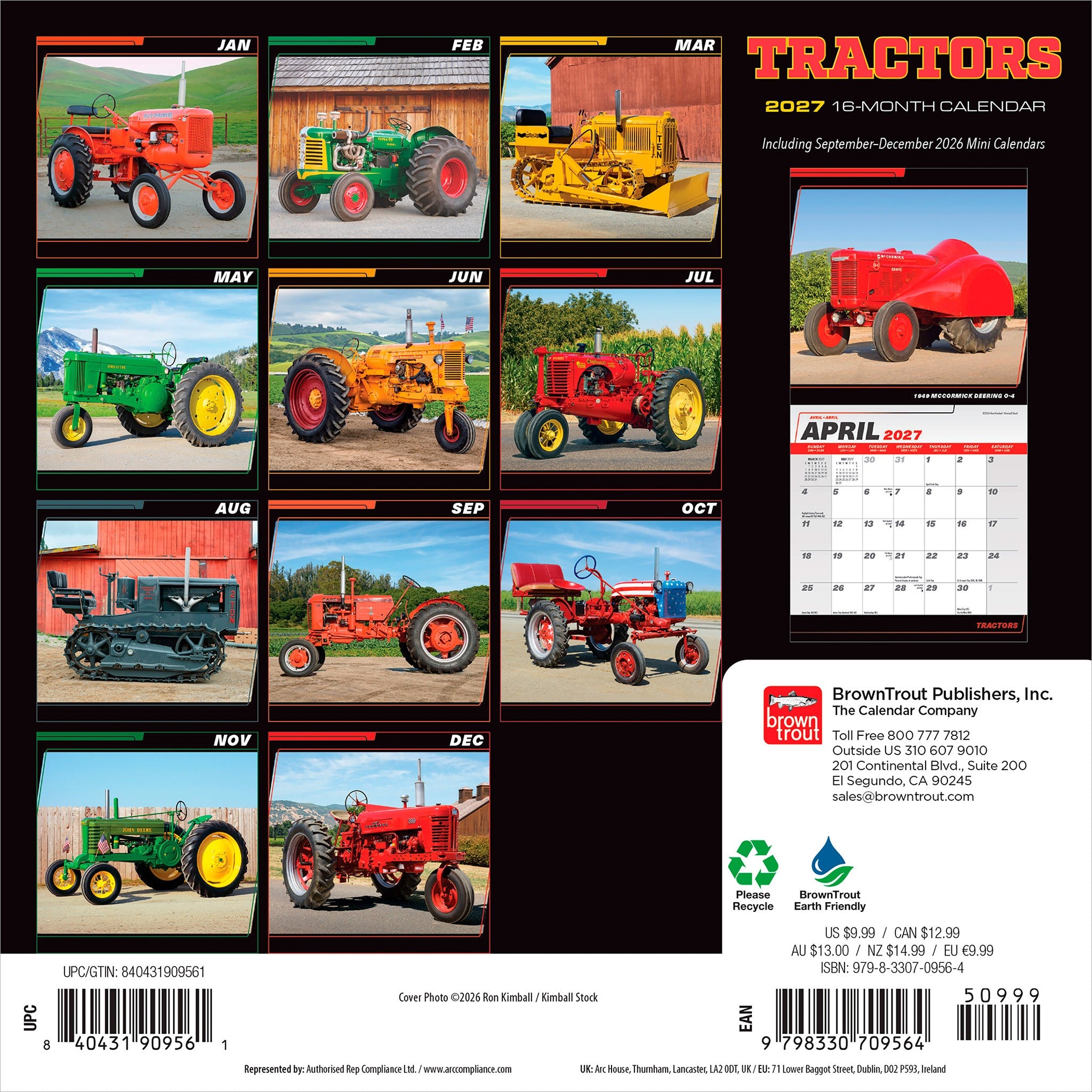 Tractors 2027 Mini Calendar