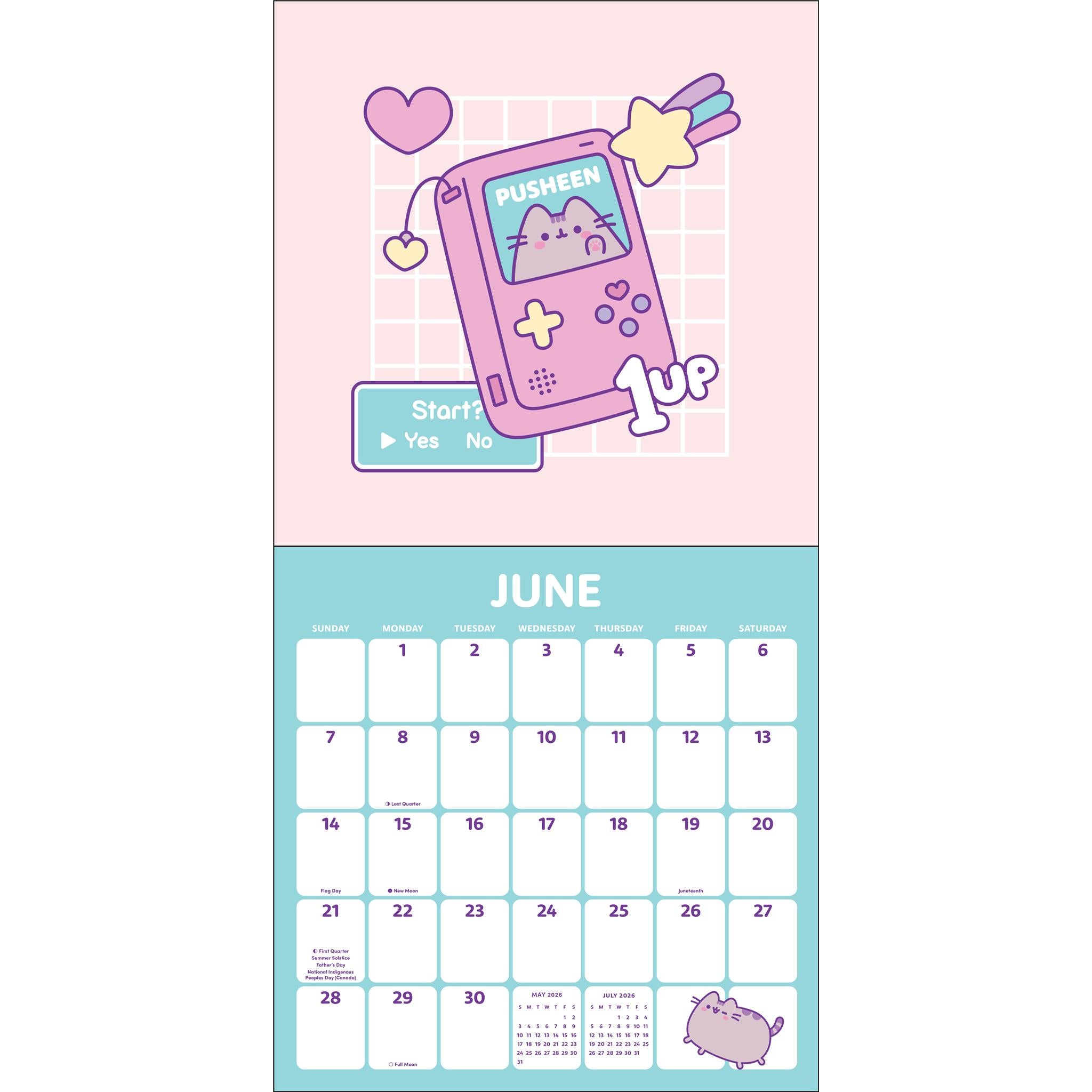 Pusheen 2026 Wall Calendar