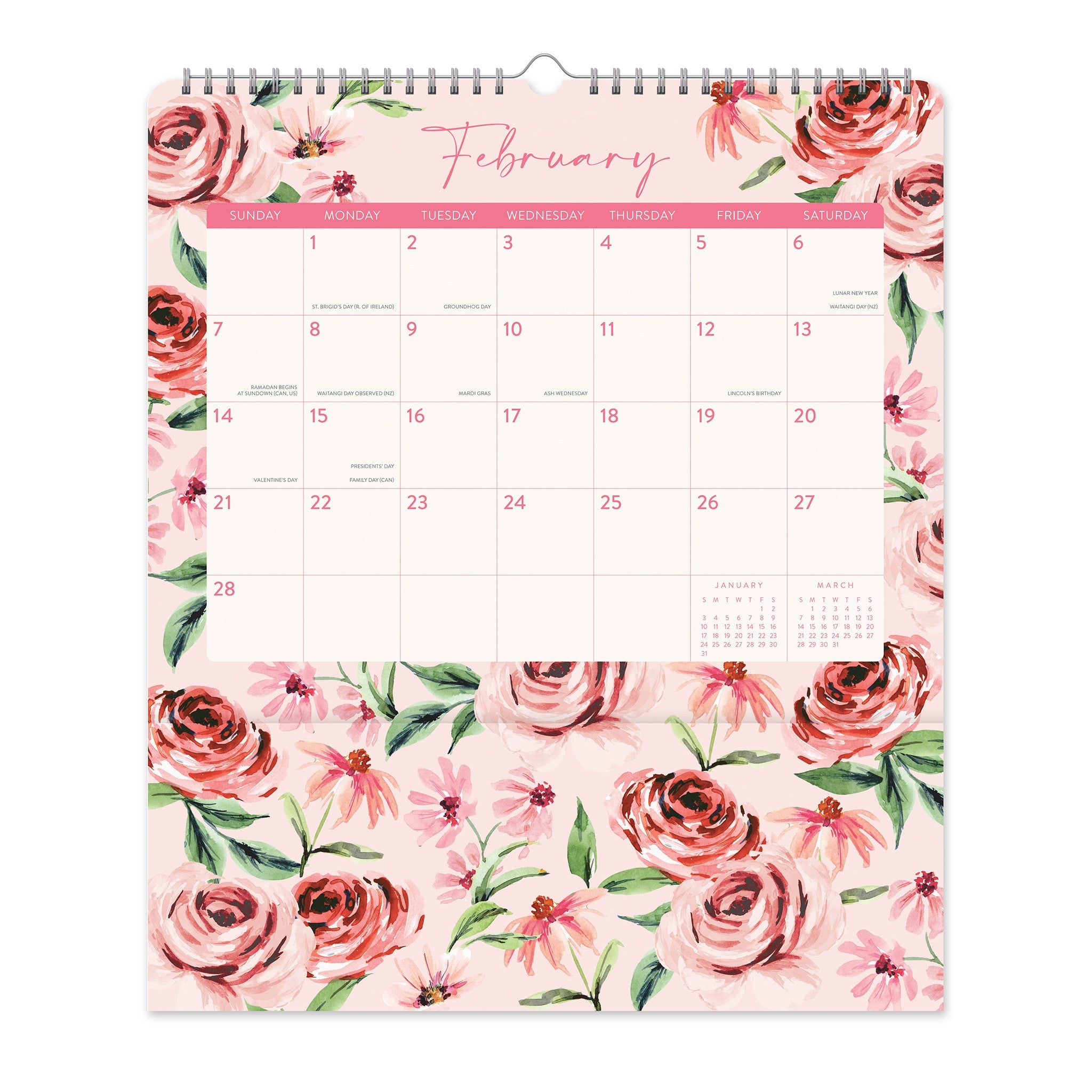 Bell Flora Pockets Plus 2027 Wall Calendar