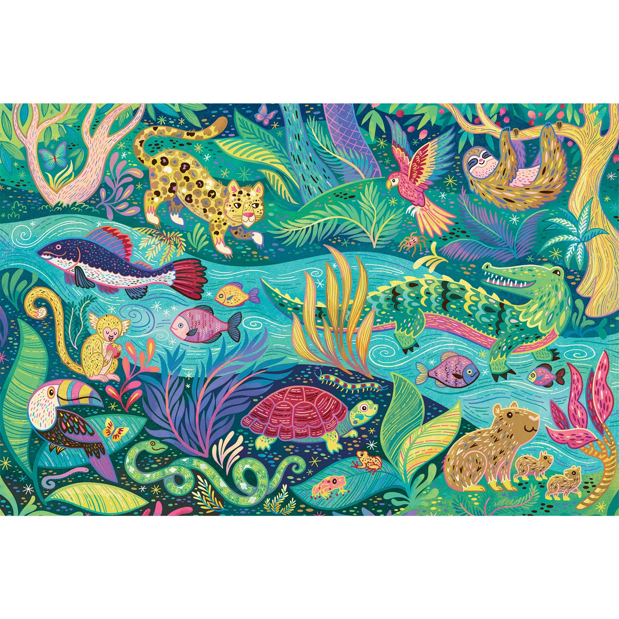 In the Rainforest 35 Piece Floor Puzzle - Online Only