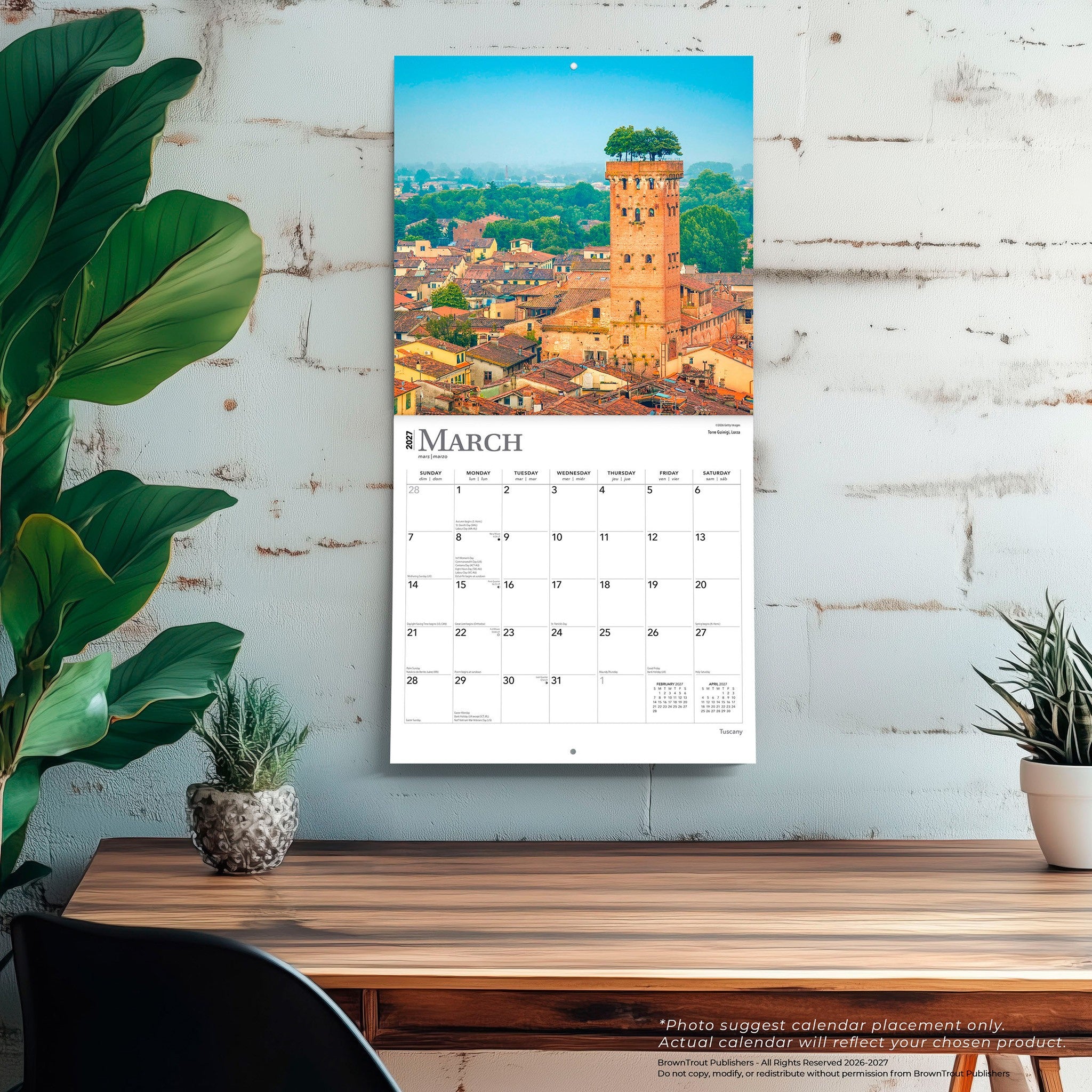 Tuscany 2027 Wall Calendar