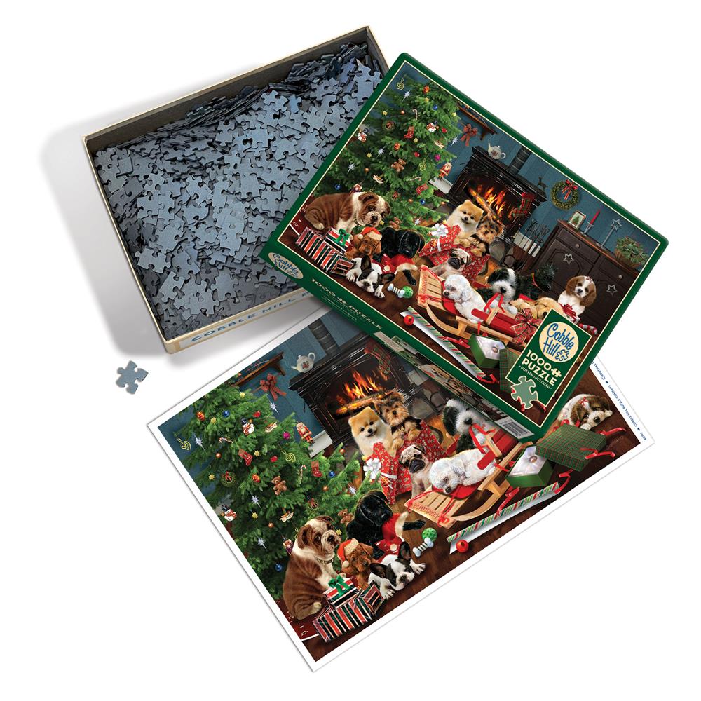 625012402149 Christmas Puppies Jigsaw Puzzle (1000 Piece) by