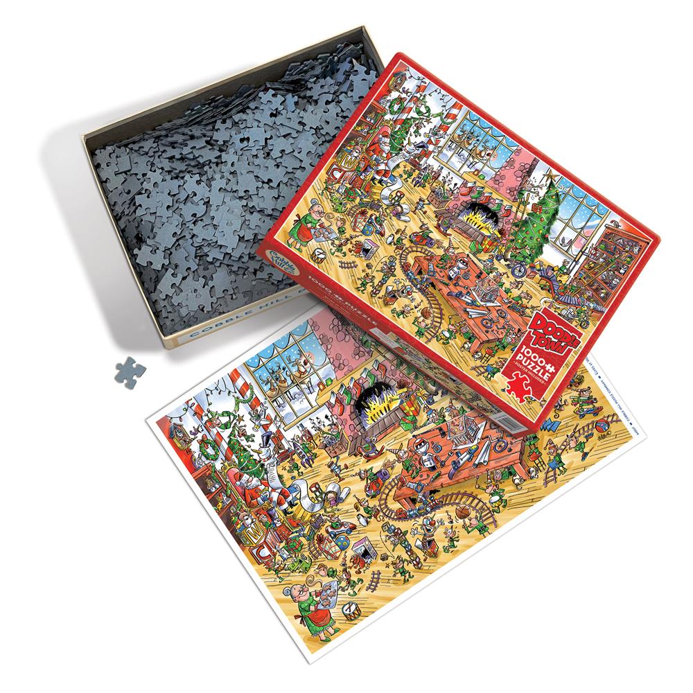 DoodleTown Elves at Work Jigsaw Puzzle (1000 Piece) - Online Exclusive