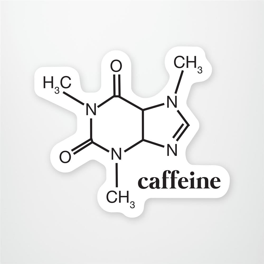 Caffeine Molecule Vinyl Sticker