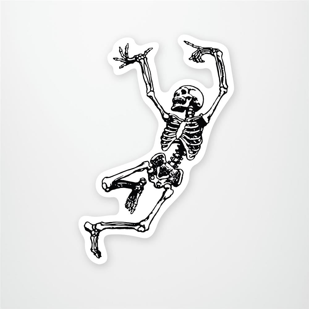Dancing Skeleton  Vinyl Sticker
