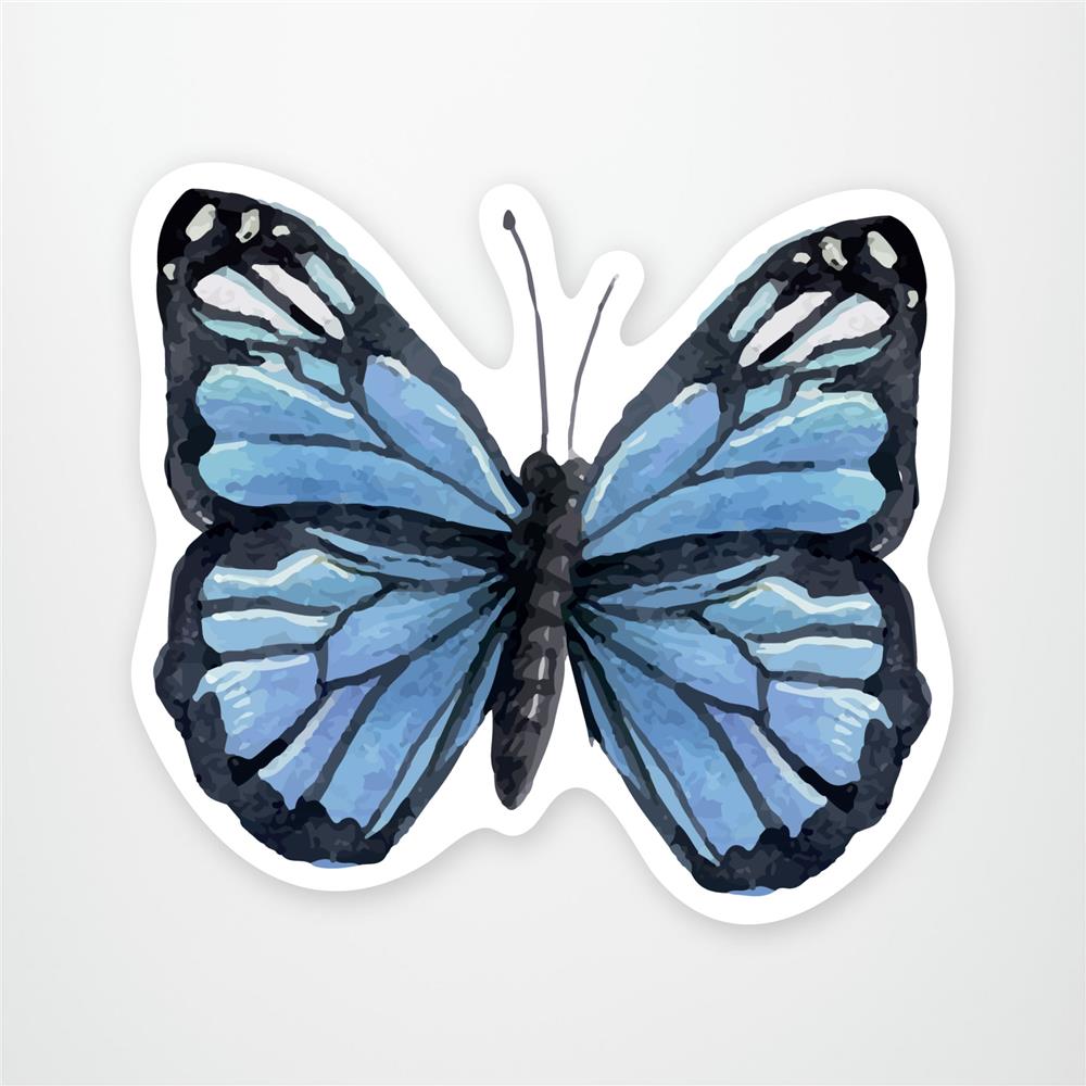 Blue Monarch Butterfly Vinyl Sticker