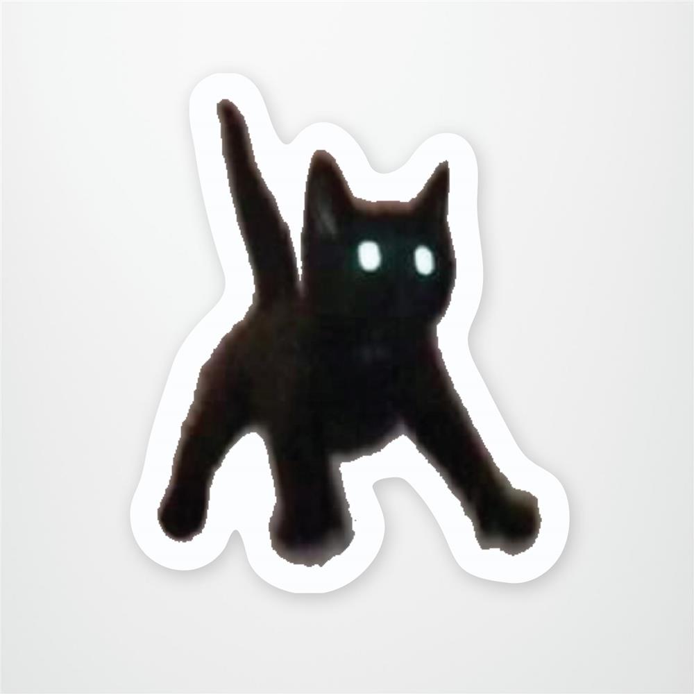 Black Cat Vinyl Sticker