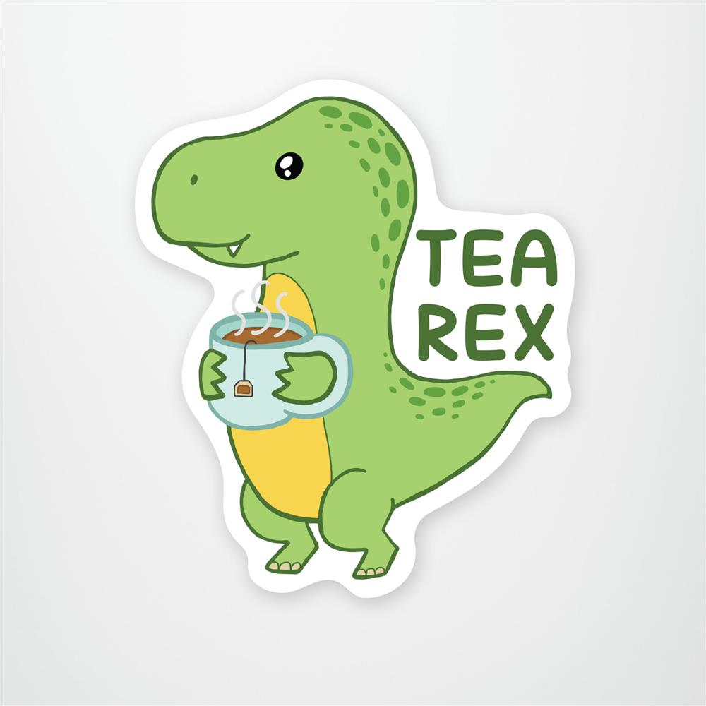 Tea Rex Vinyl Sticker