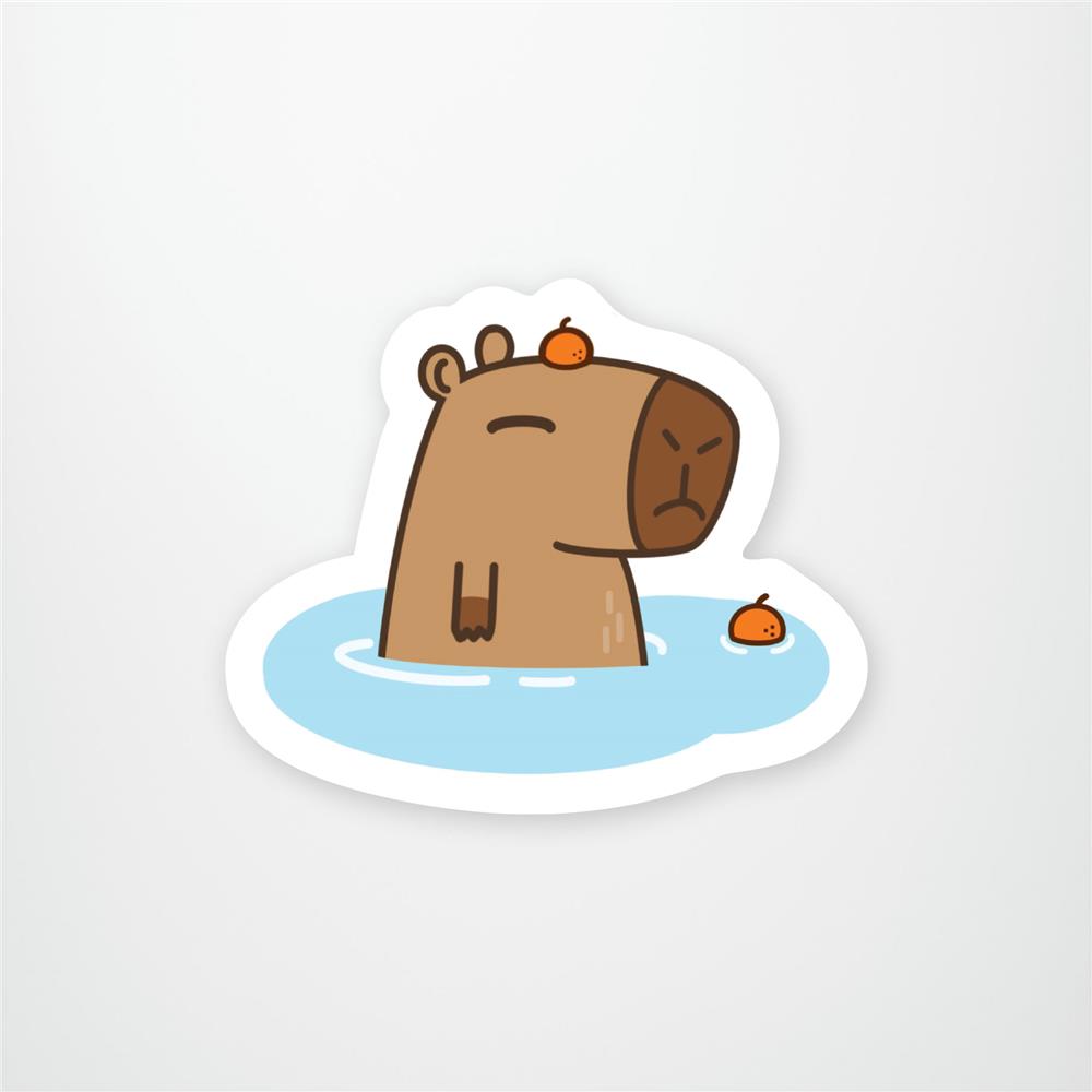 Capybara Vinyl Sticker