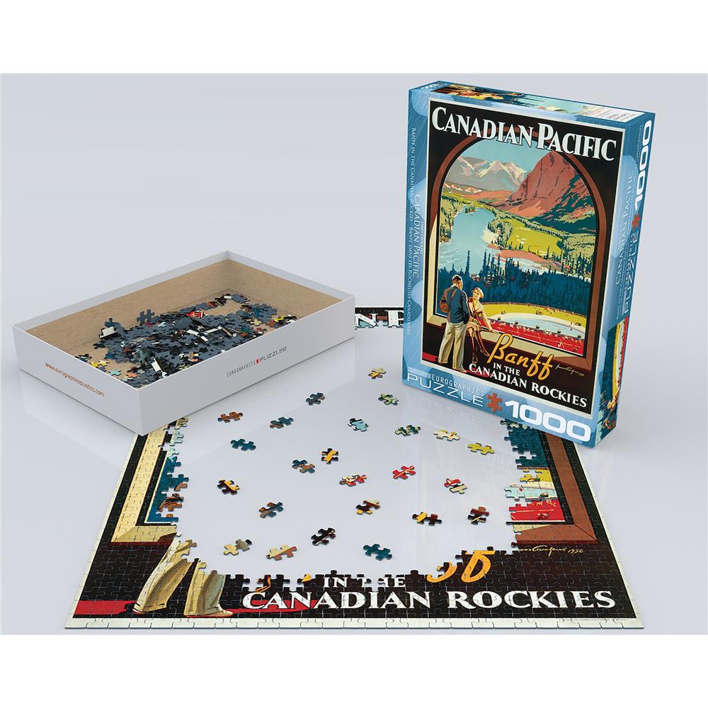 Banff in the Canadian Rockies Canadian Pacific Rail Jigsaw Puzzle (1000 Piece) - Online Exclusive