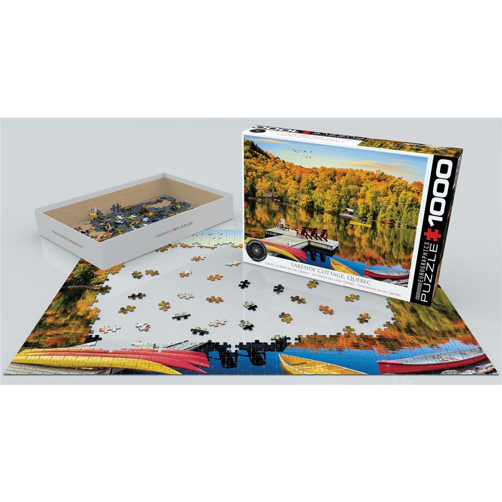 Lakeside Cottage Quebec Jigsaw Puzzle (1000 Piece) - Online Exclusive