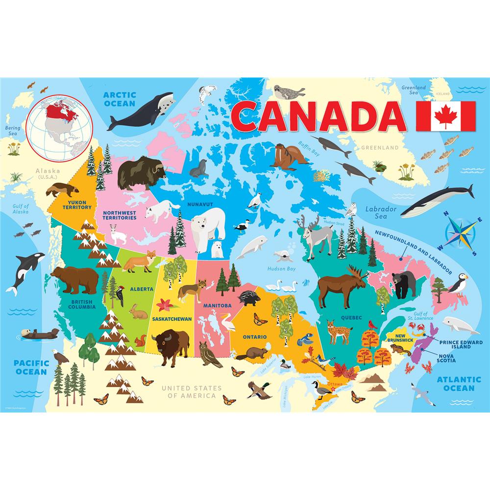 Illustrated Map of Canada Jigsaw Puzzle product image