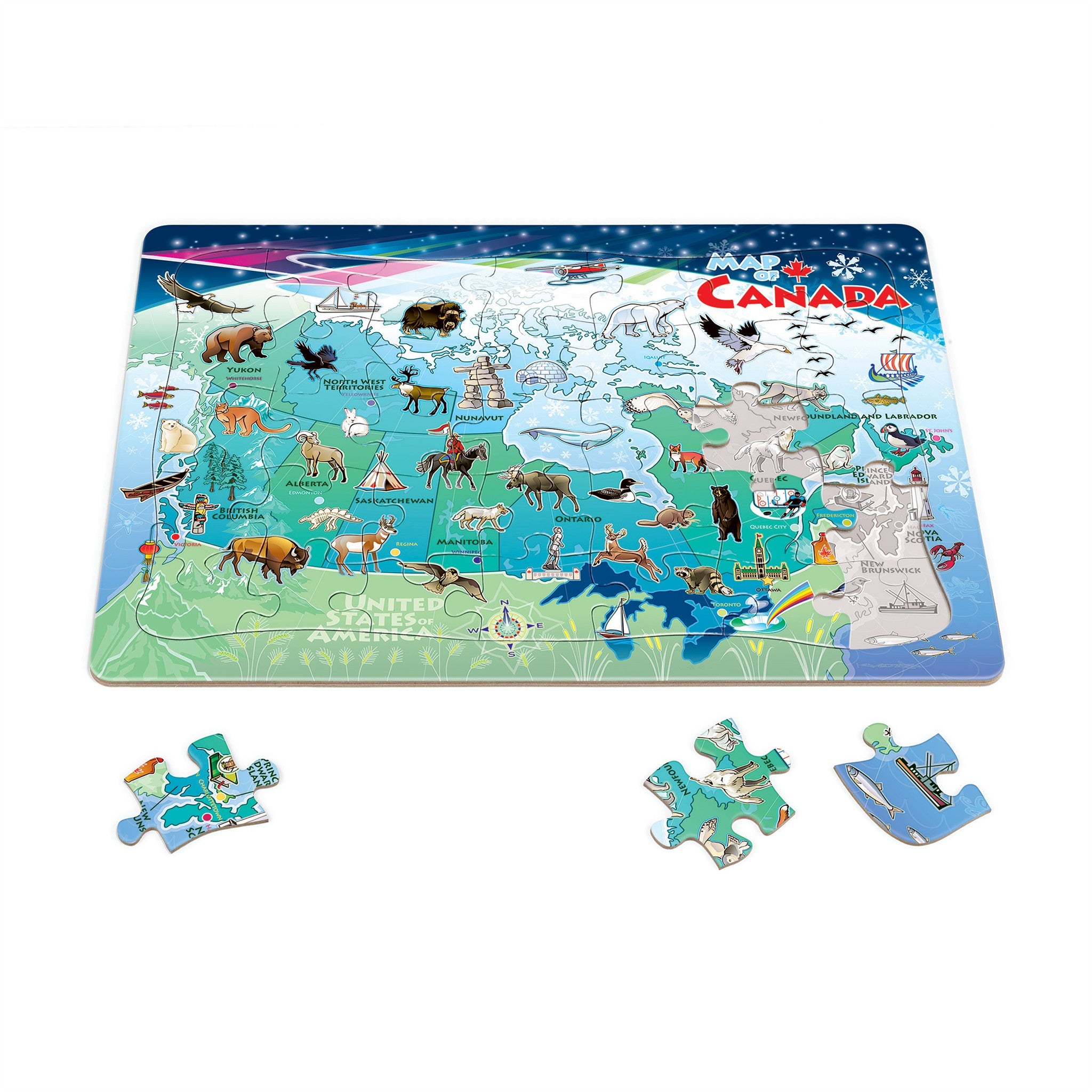 Canada Map 35 Piece Tray Puzzle