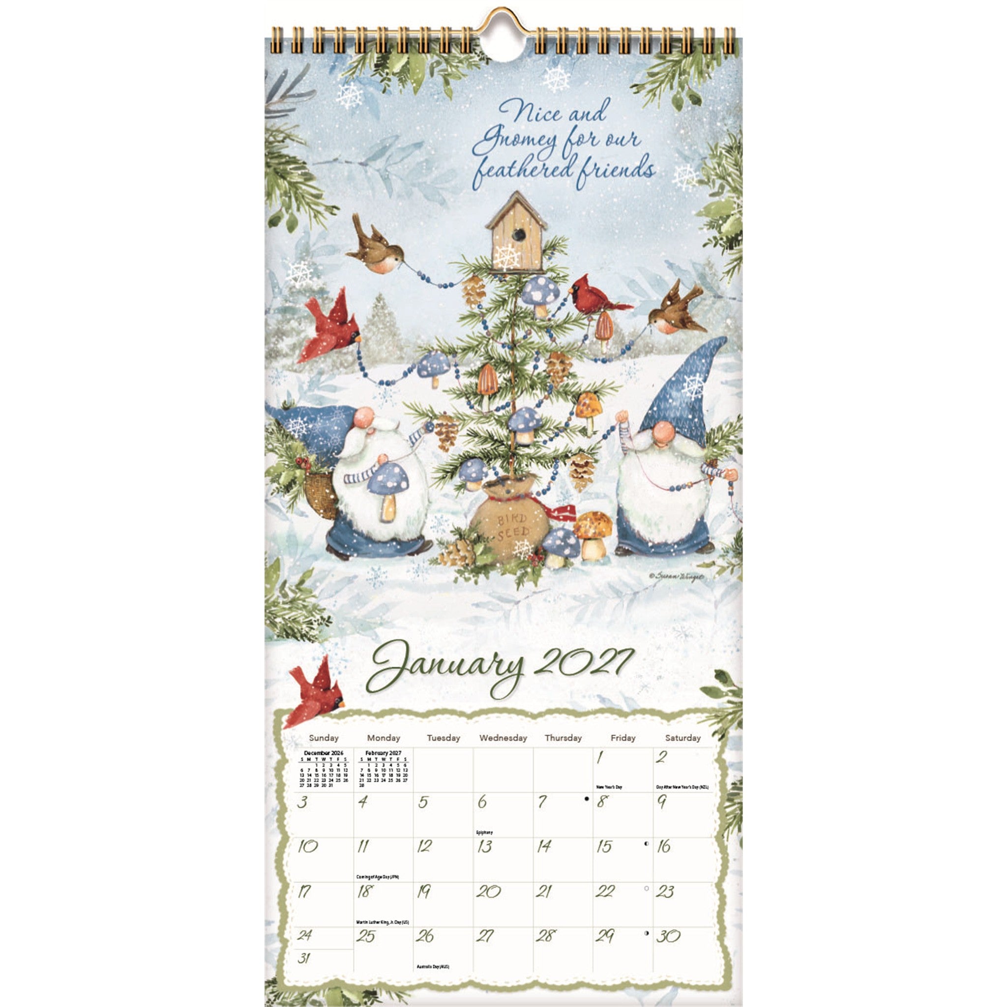 Gnome Sweet Gnome 2027 Slim Calendar